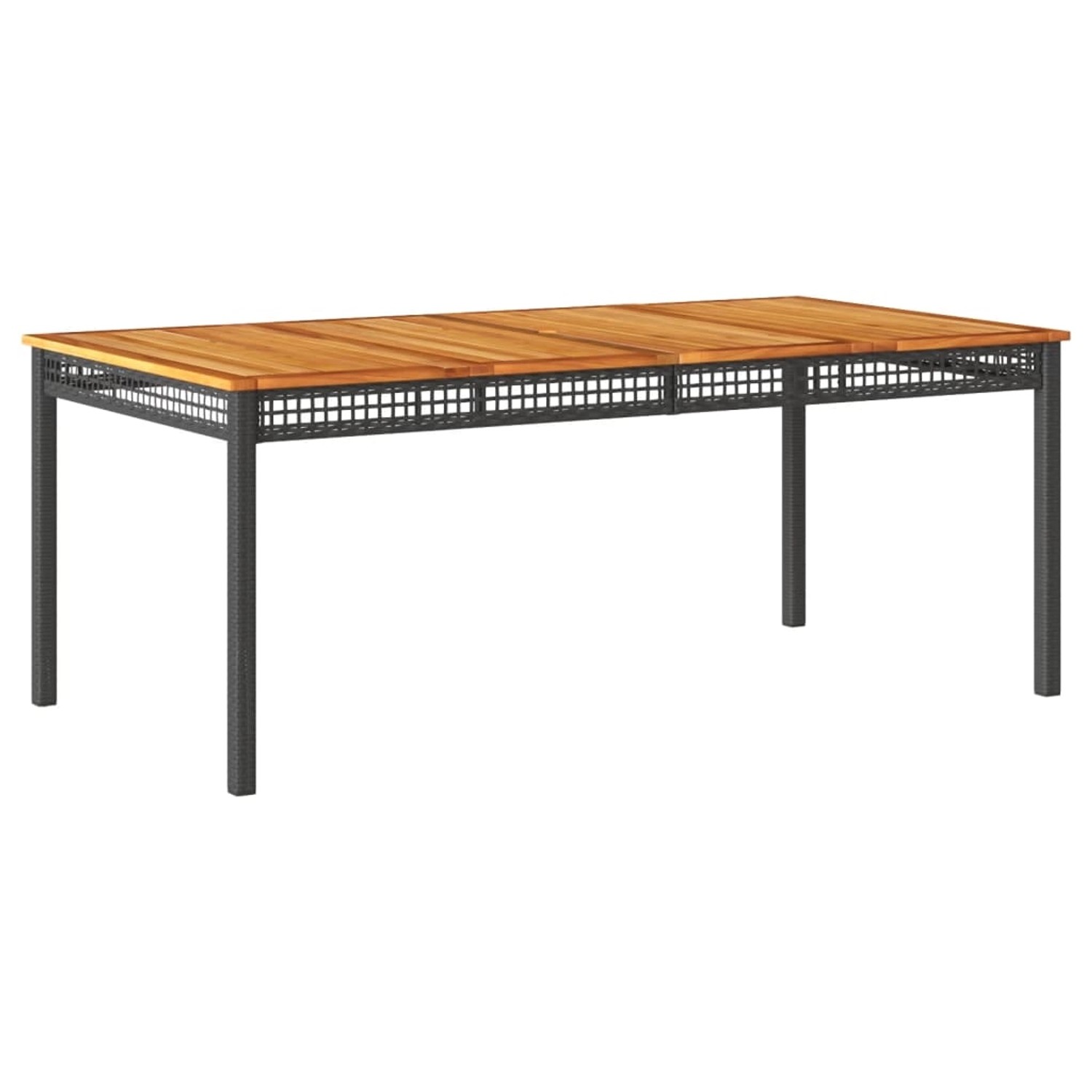 vidaXL Gartentisch Schwarz 180x90x75 cm Poly Rattan Akazienholz 366279 vidaXL Gartentisch Schwarz 180x90x75 cm Poly Rattan Akazienholz 366279 von VIDAXL