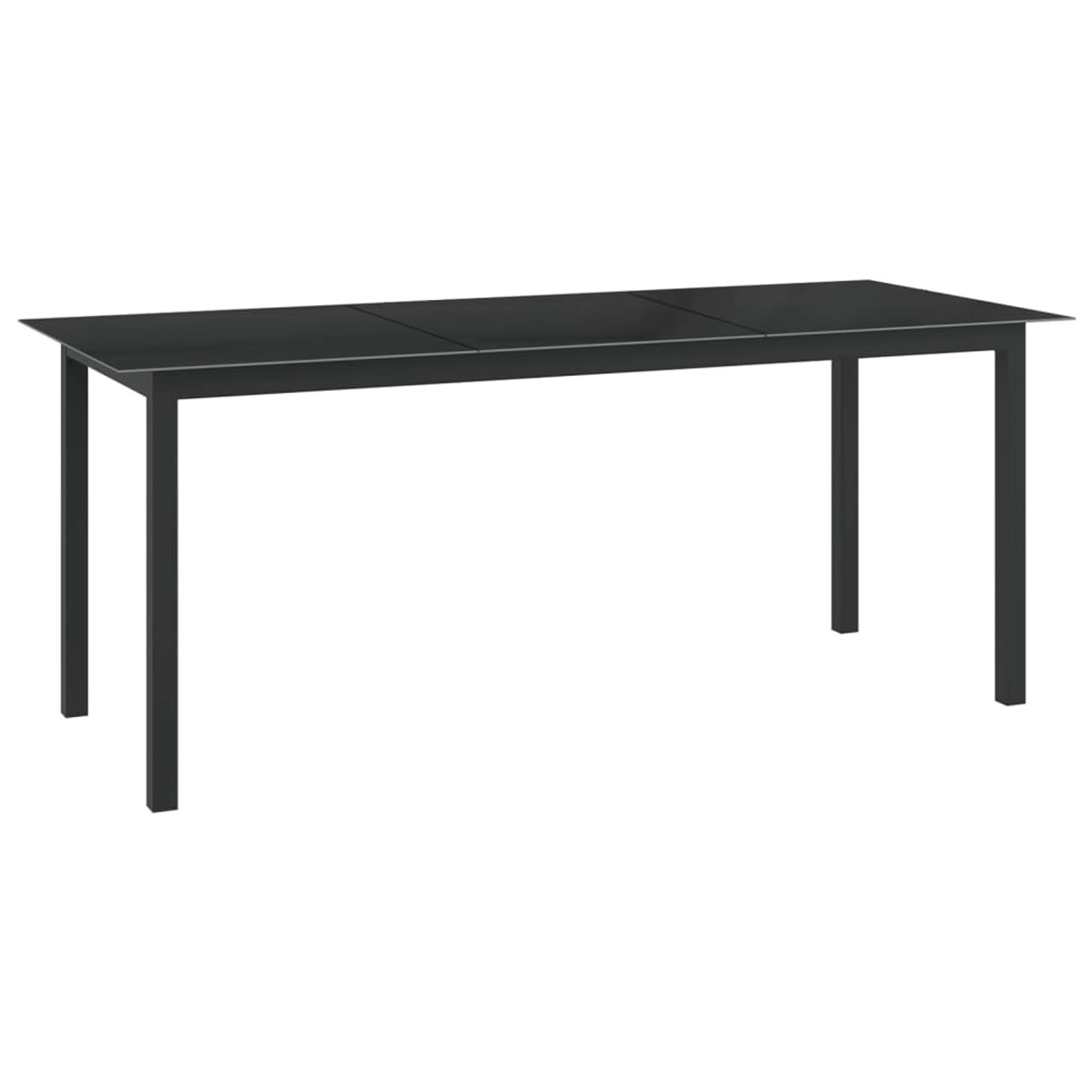 vidaXL Gartentisch Schwarz 190x90x74 cm Aluminium und Glas 312202 vidaXL Gartentisch Schwarz 190x90x74 cm Aluminium und Glas 312202 von VIDAXL