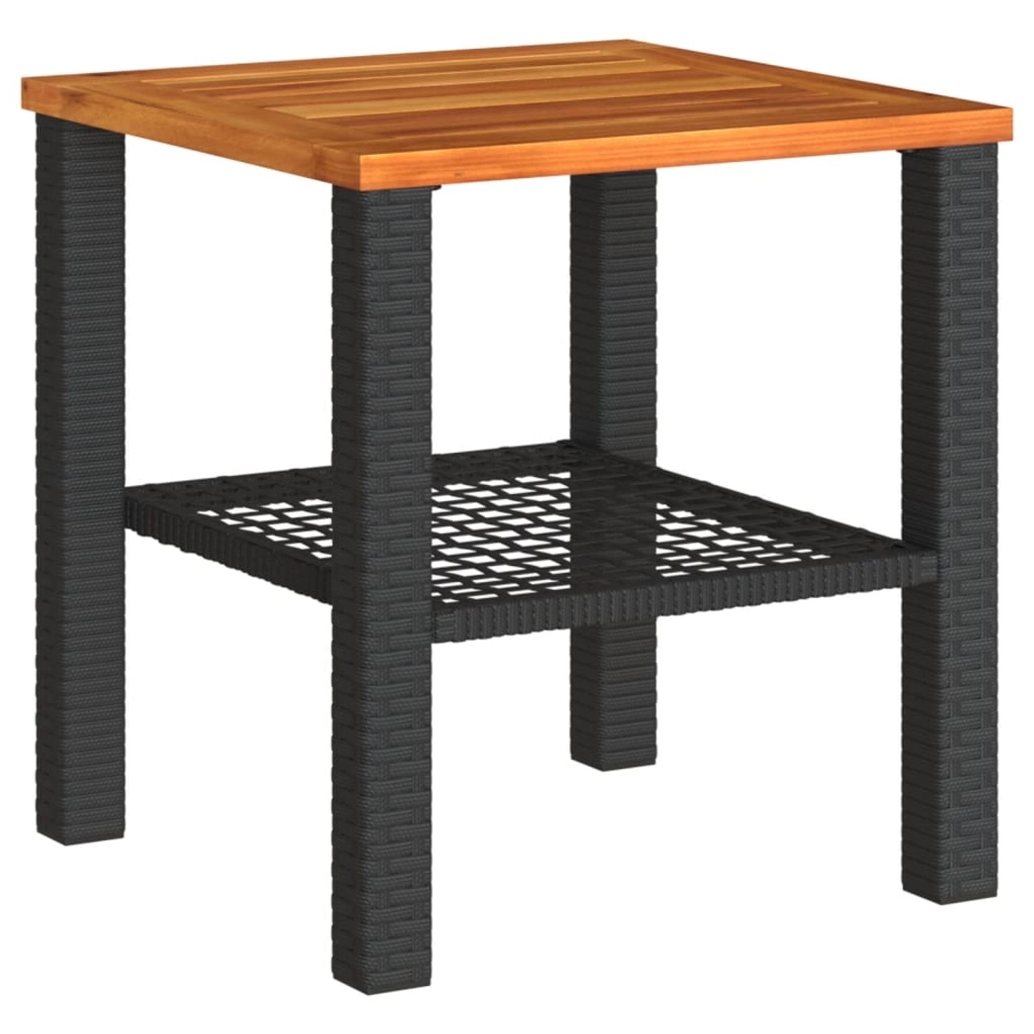 vidaXL Gartentisch Schwarz 40x40x42 cm Poly Rattan Akazienholz 366263 vidaXL Gartentisch Schwarz 40x40x42 cm Poly Rattan Akazienholz 366263 von VIDAXL