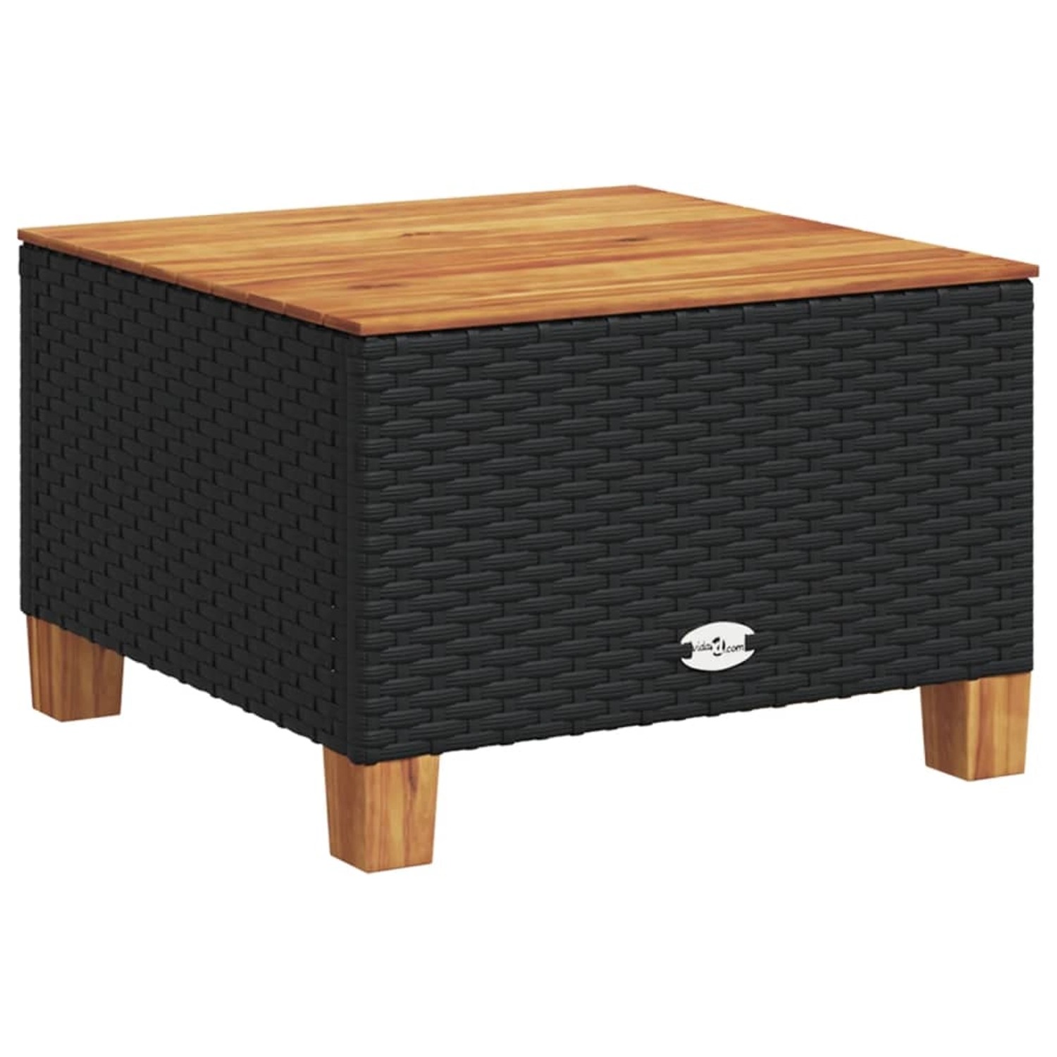 vidaXL Gartentisch Schwarz 55x55x36 cm Poly Rattan Akazienholz 365908 vidaXL Gartentisch Schwarz 55x55x36 cm Poly Rattan Akazienholz 365908 von VIDAXL