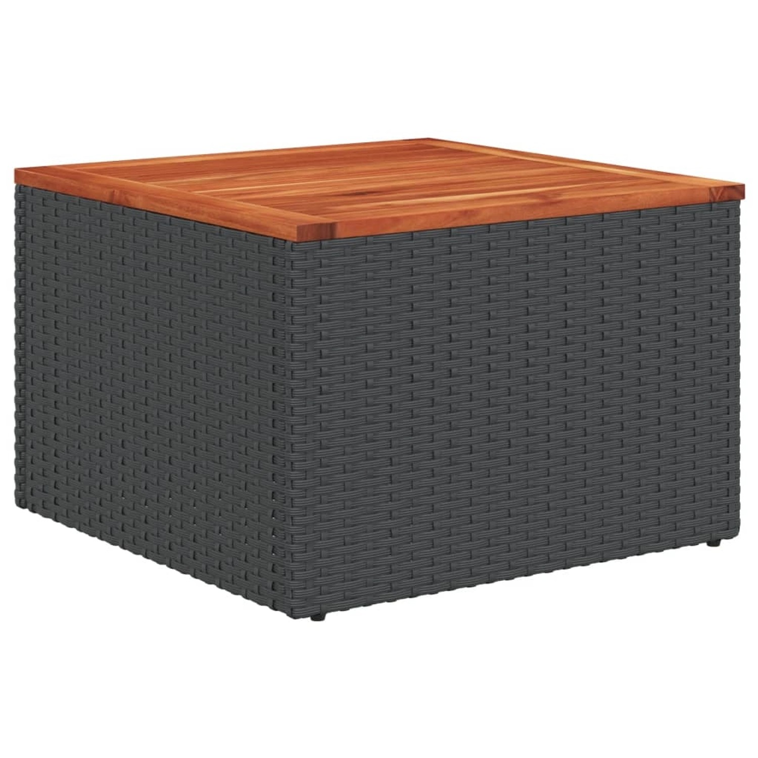 vidaXL Gartentisch Schwarz 55x55x37 cm Poly Rattan und Akazienholz 365975 vidaXL Gartentisch Schwarz 55x55x37 cm Poly Rattan und Akazienholz 365975 von VIDAXL