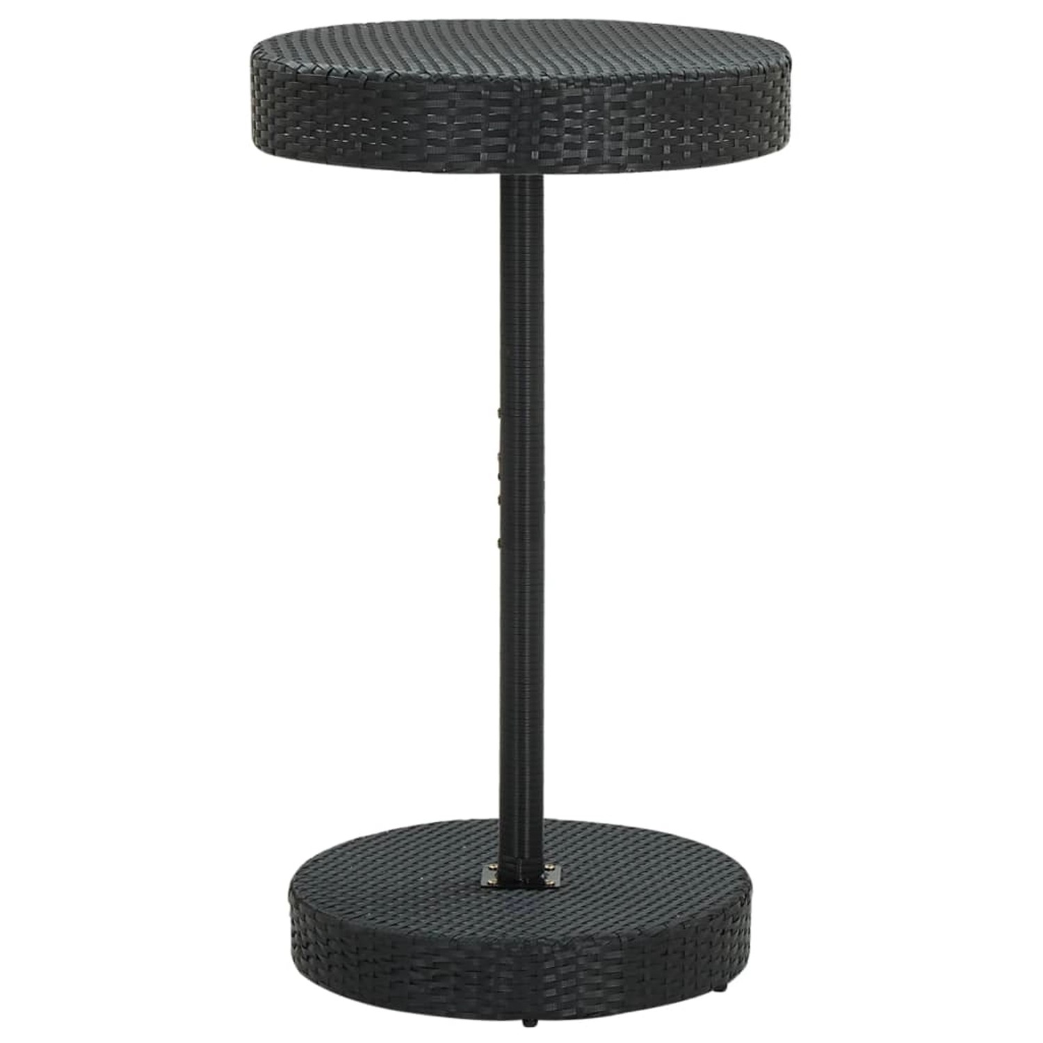 vidaXL Gartentisch Schwarz 60,5x106 cm Poly Rattan 45856 von VIDAXL