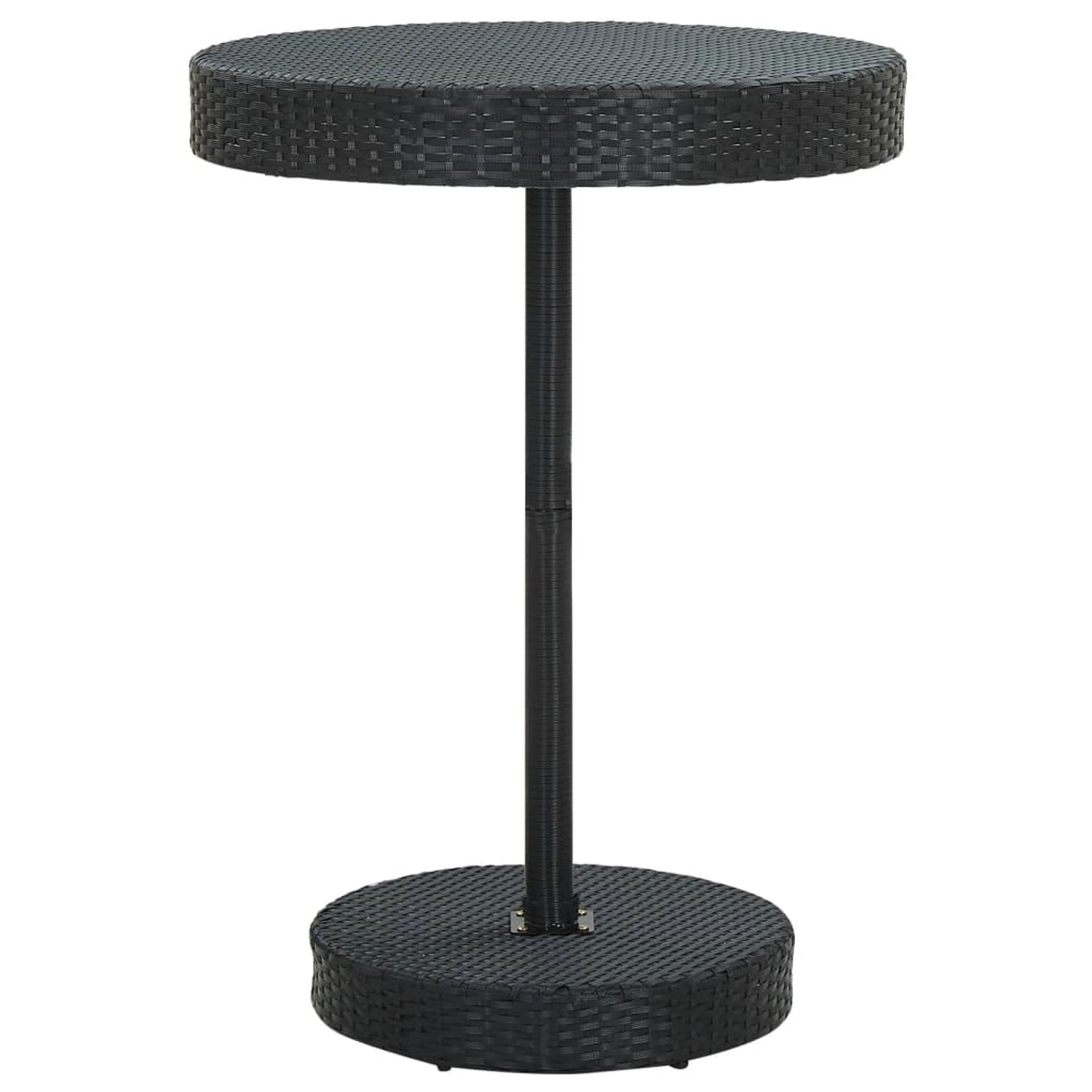 vidaXL Gartentisch Schwarz 75,5x106 cm Poly Rattan 45859 von VIDAXL