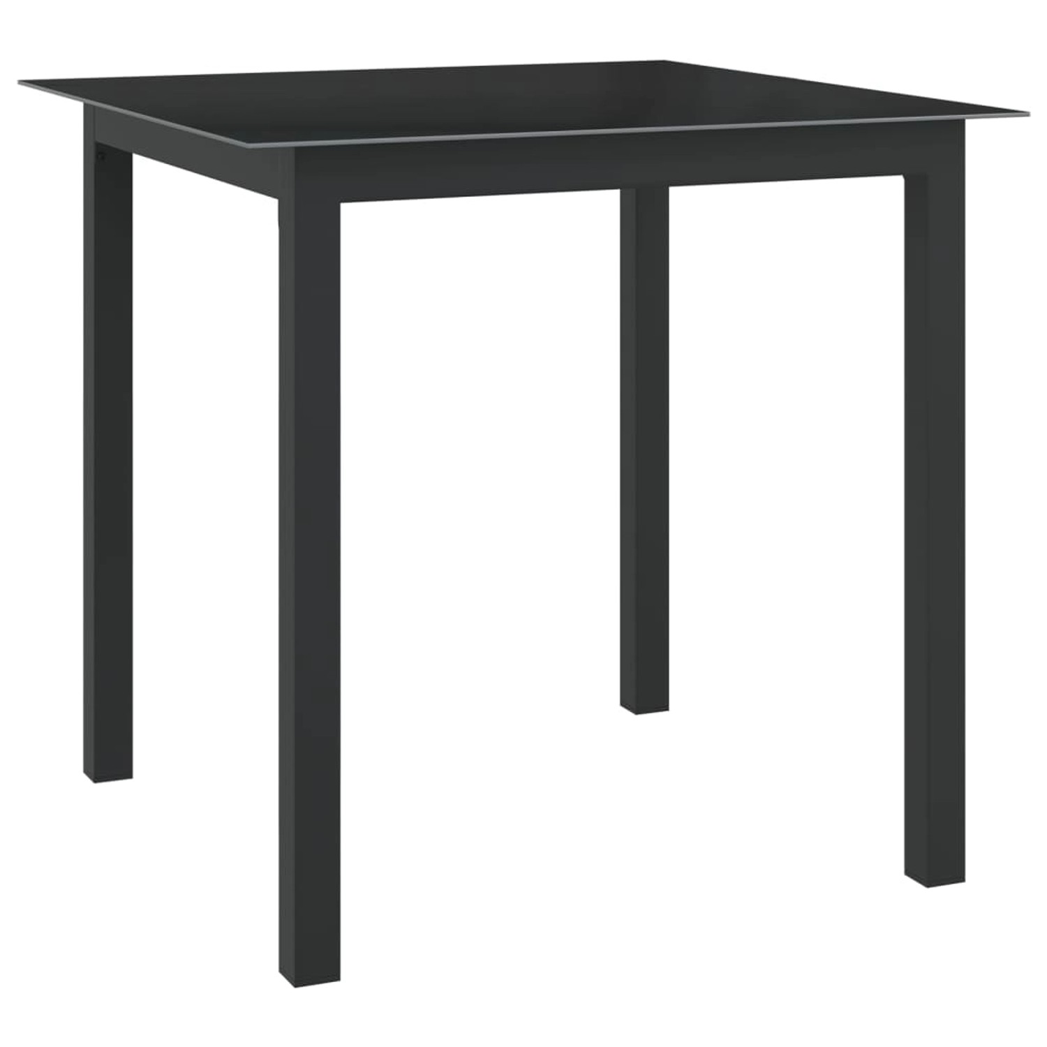vidaXL Gartentisch Schwarz 80x80x74 cm Aluminium und Glas 312200 vidaXL Gartentisch Schwarz 80x80x74 cm Aluminium und Glas 312200 von VIDAXL