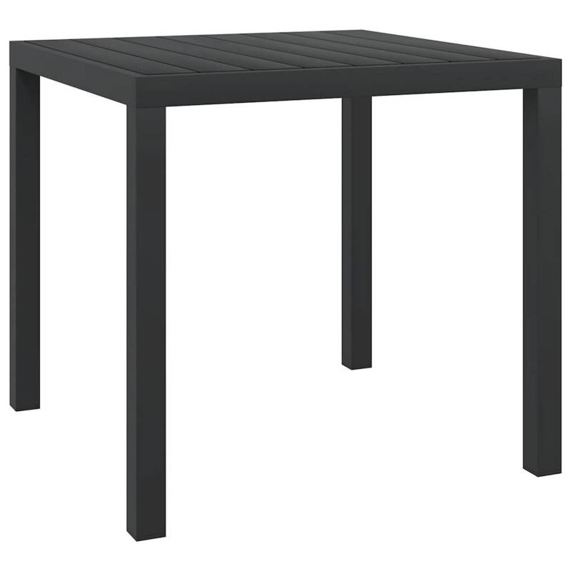 vidaXL Gartentisch Schwarz 80x80x74 cm Aluminium und WPC 42790 von VIDAXL