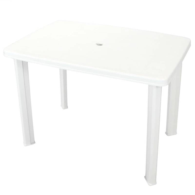 vidaXL Gartentisch Weiß 101 x 68 x 72 cm Kunststoff 43592 von VIDAXL