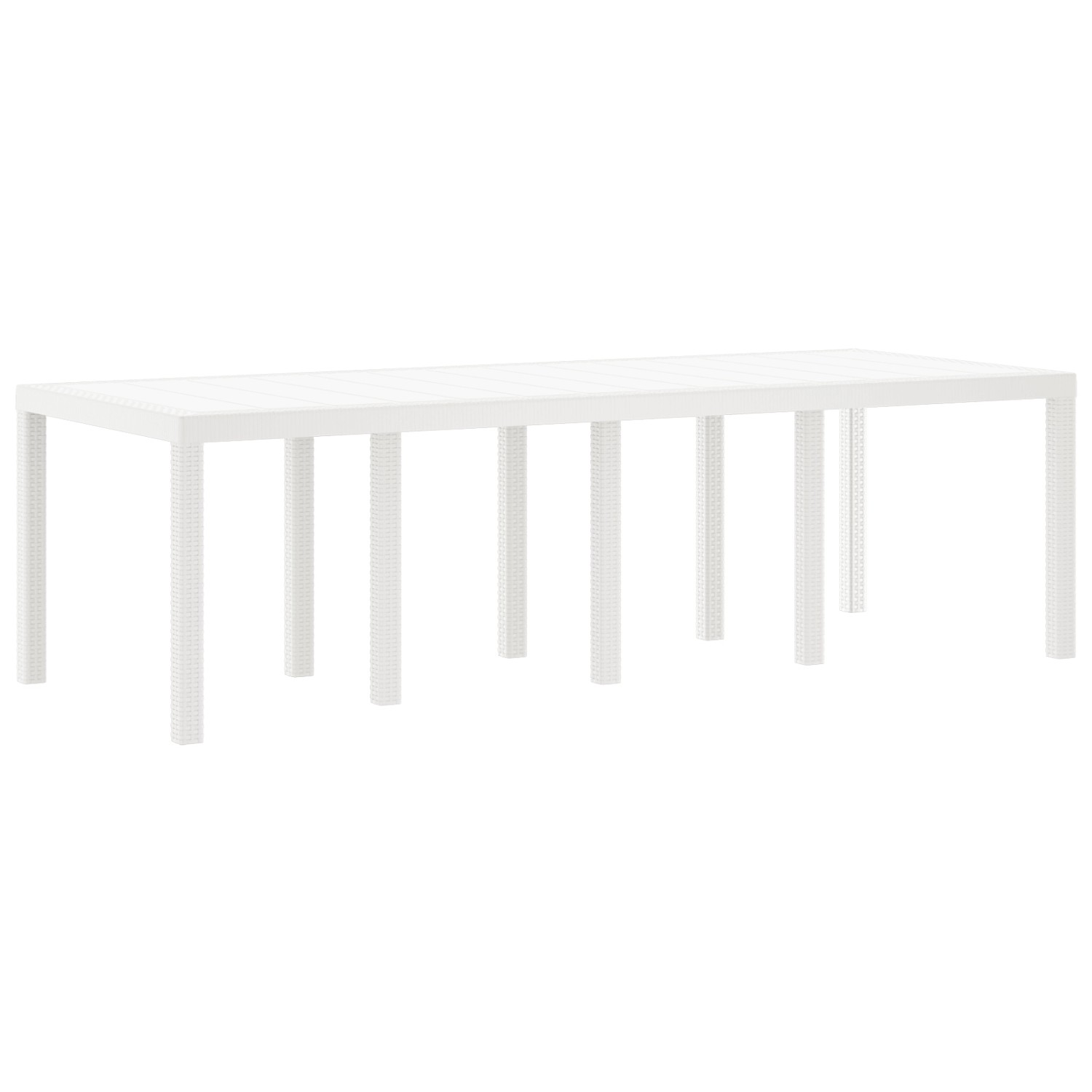 vidaXL Gartentisch Weiß 250x100x73 cm Poly Rattan 3378518 vidaXL Gartentisch Weiß 250x100x73 cm Poly Rattan 3378518 von VIDAXL