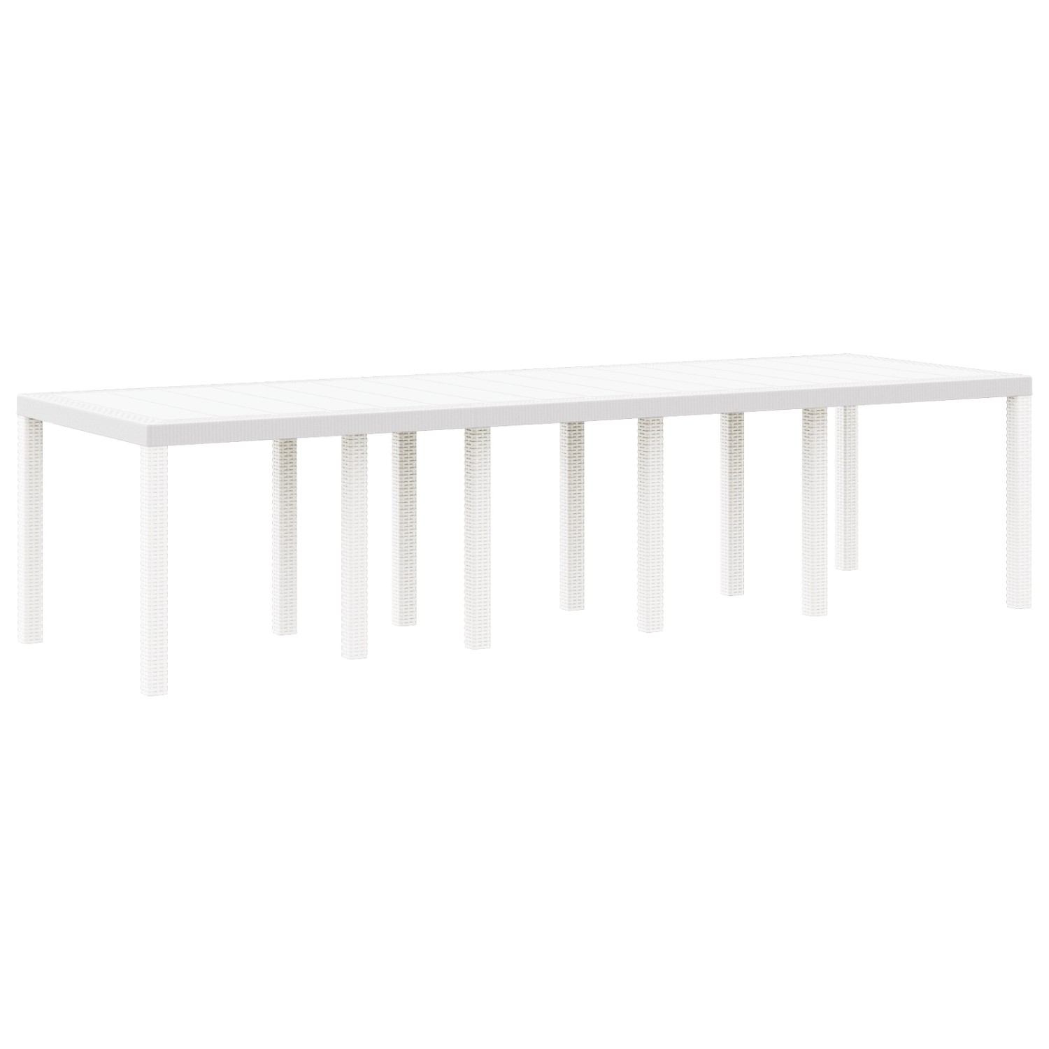 vidaXL Gartentisch Weiß 300x100x73 cm Poly Rattan 3378522 vidaXL Gartentisch Weiß 300x100x73 cm Poly Rattan 3378522 von VIDAXL