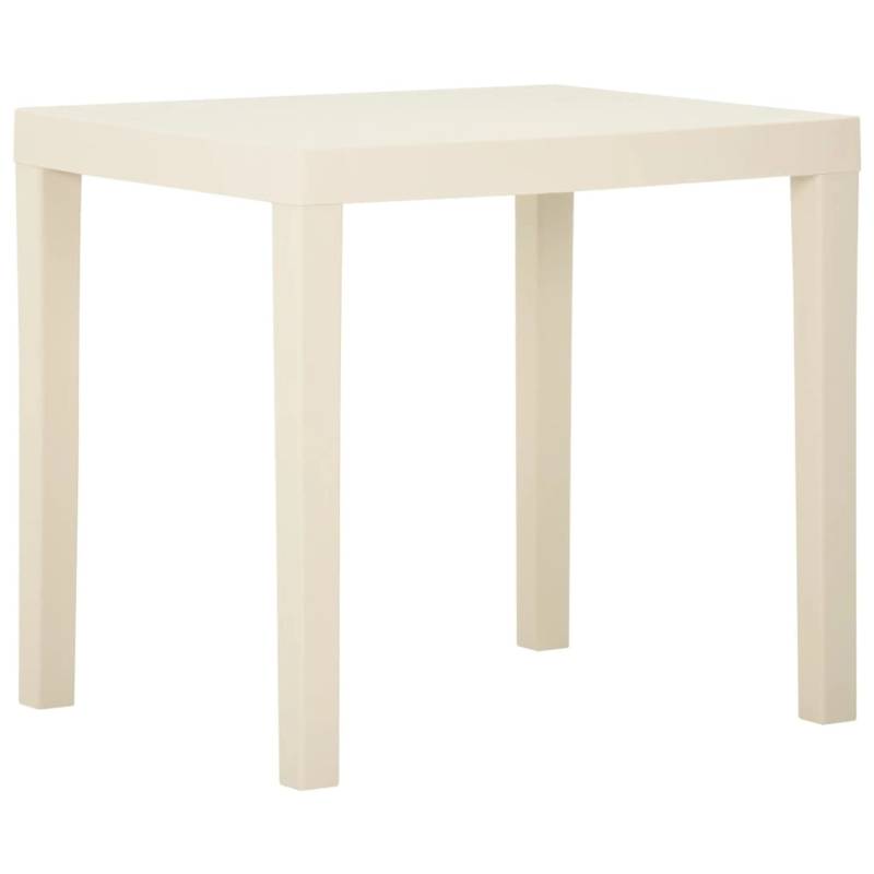 vidaXL Gartentisch Weiß 79x65x72 cm Kunststoff 315842 von VIDAXL