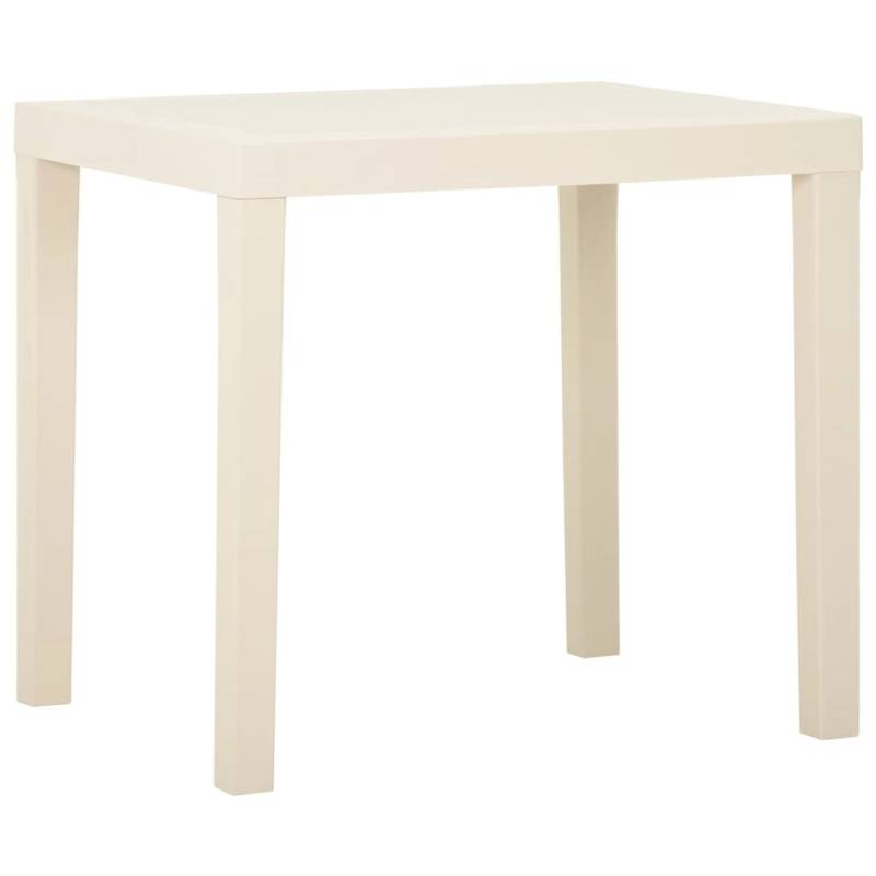 vidaXL Gartentisch Weiß 79x65x72 cm Kunststoff 315844 von VIDAXL