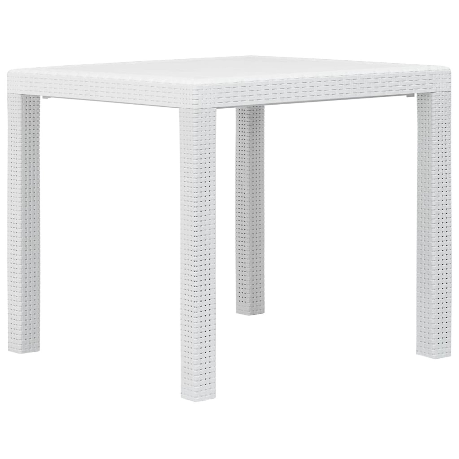 vidaXL Gartentisch Weiß 79x79x72 cm Kunststoff Rattan-Optik 45601 vidaXL Gartentisch Weiß 79x79x72 cm Kunststoff Rattan-Optik 45601 von VIDAXL