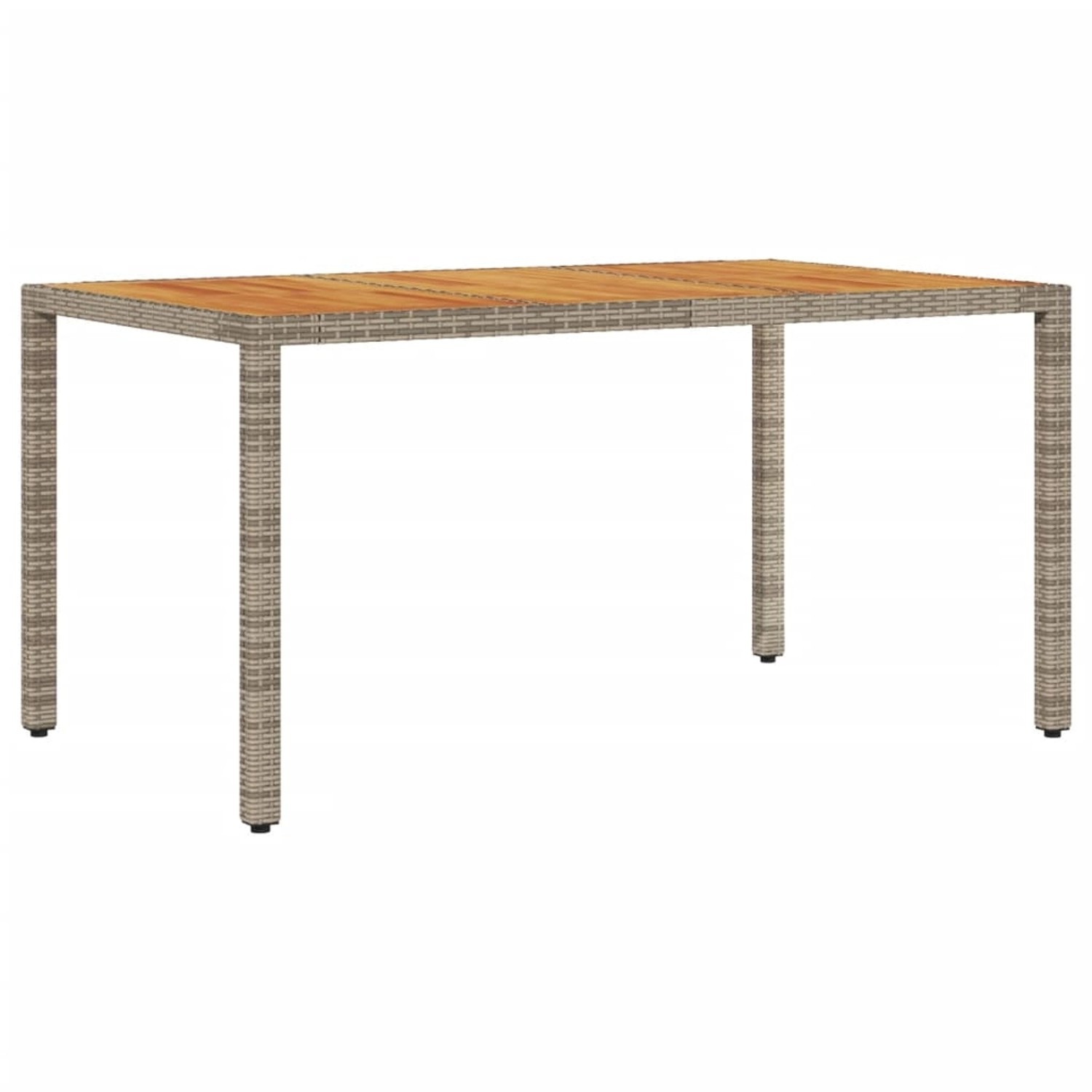 vidaXL Gartentisch mit Akazienholz-Platte Grau 150x90x75cm Poly Rattan 365536 vidaXL Gartentisch mit Akazienholz-Platte Grau 150x90x75cm Poly Rattan 365536 von VIDAXL
