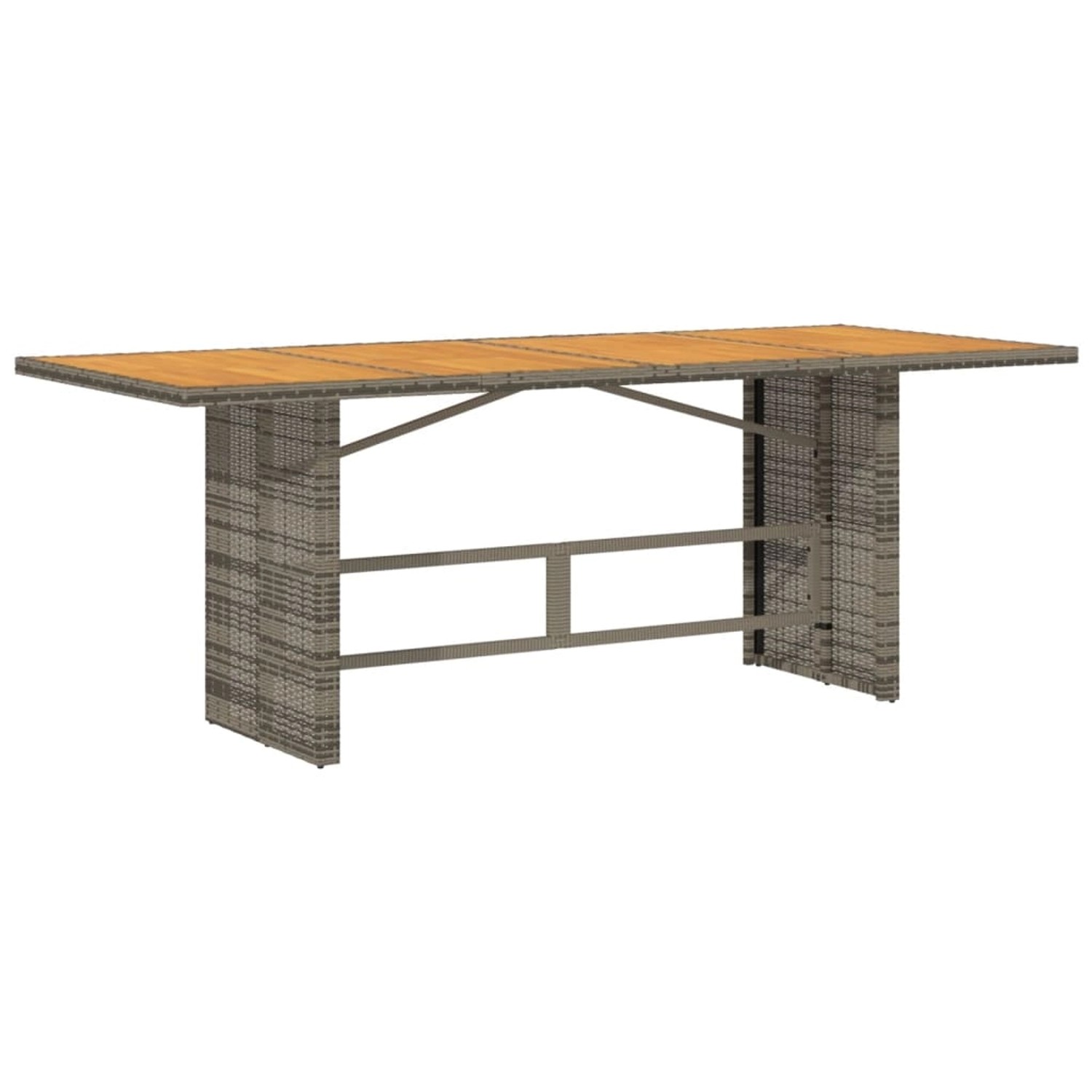 vidaXL Gartentisch mit Akazienholz-Platte Grau 190x80x75cm Poly Rattan 365601 vidaXL Gartentisch mit Akazienholz-Platte Grau 190x80x75cm Poly Rattan 365601 von VIDAXL