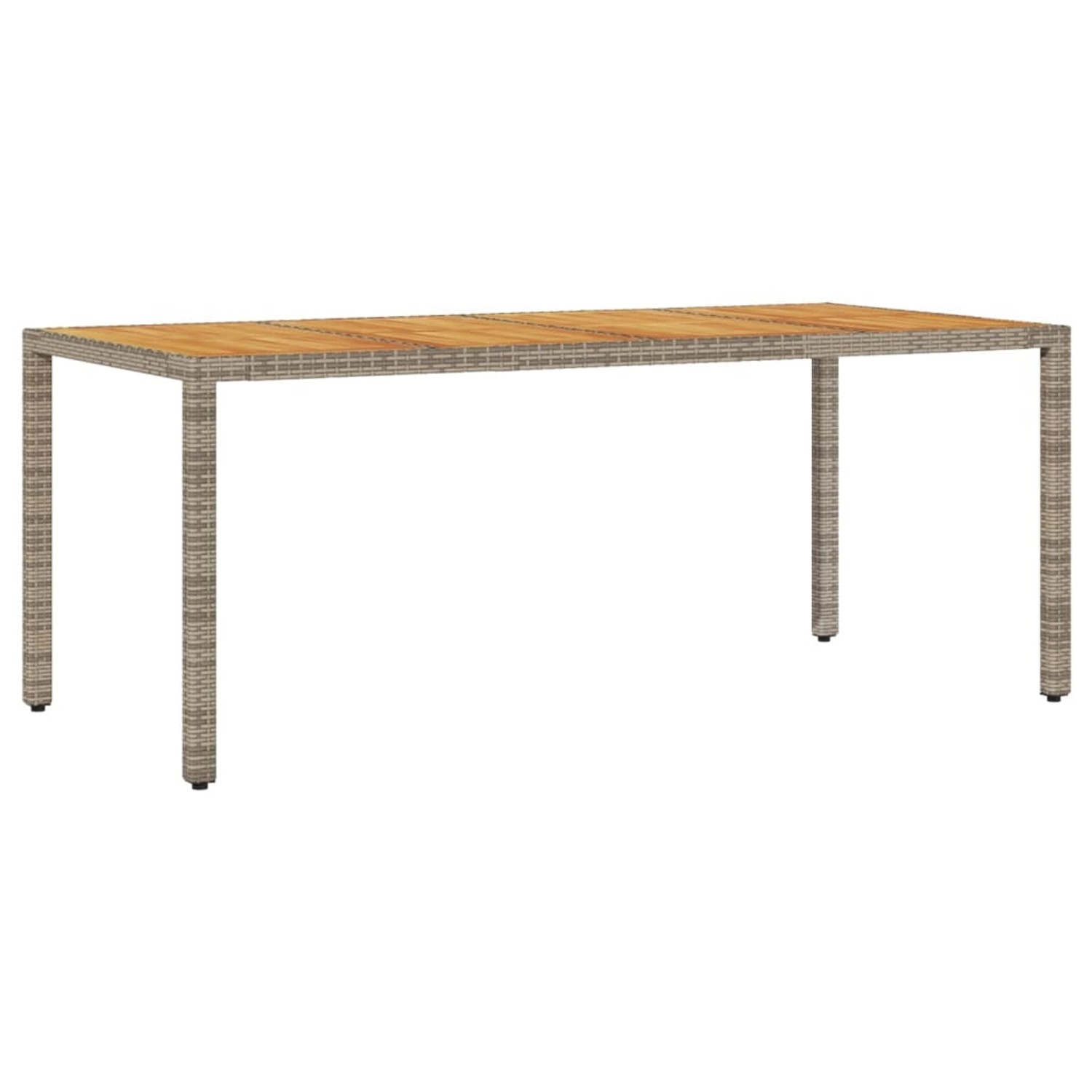 vidaXL Gartentisch mit Akazienholz-Platte Grau 190x90x75cm Poly Rattan 365542 vidaXL Gartentisch mit Akazienholz-Platte Grau 190x90x75cm Poly Rattan 365542 von VIDAXL