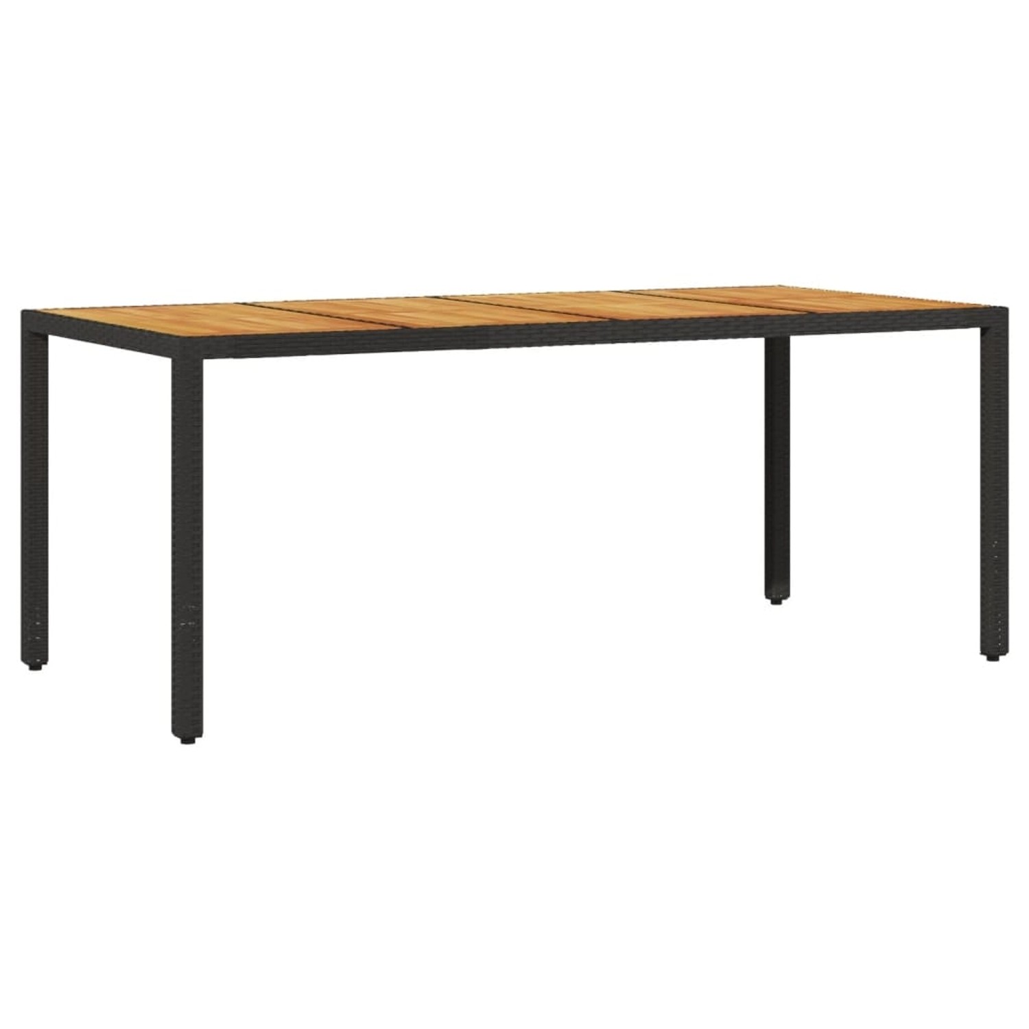 vidaXL Gartentisch mit Akazienholz-Platte Schwarz Poly Rattan 365541 vidaXL Gartentisch mit Akazienholz-Platte Schwarz Poly Rattan 365541 von VIDAXL