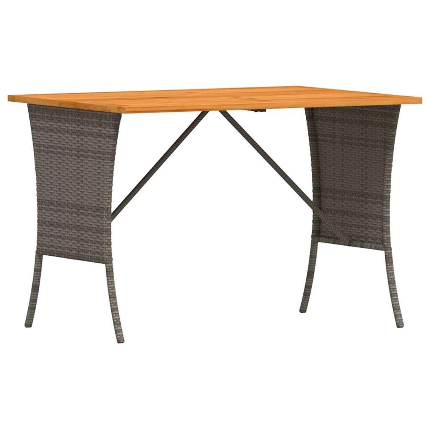 vidaXL Gartentisch mit Akazienholzplatte Grau 105x75x72cm Poly Rattan 4104139 vidaXL Gartentisch mit Akazienholzplatte Grau 105x75x72cm Poly Rattan 4104139 von VIDAXL