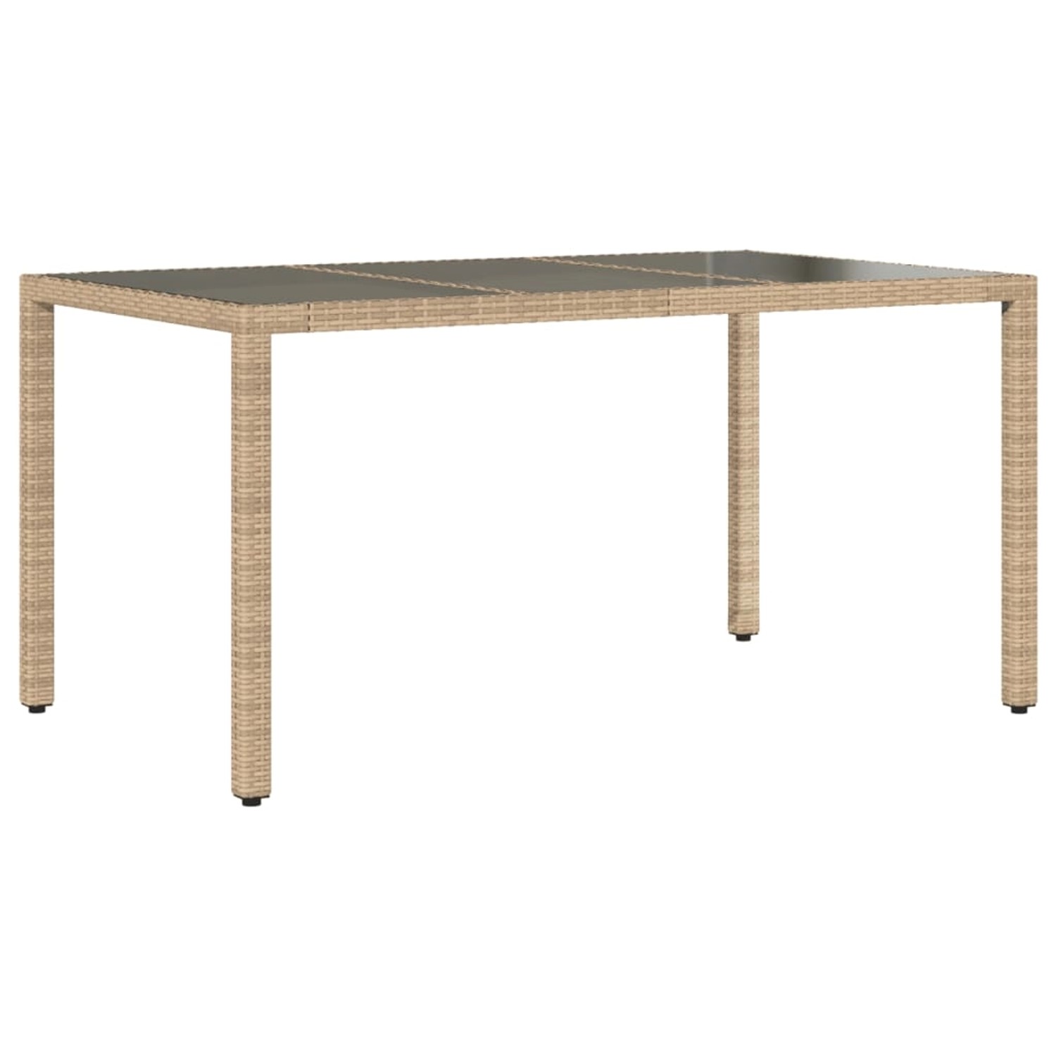 vidaXL Gartentisch mit Glasplatte Beige 150x90x75 cm Poly Rattan 365533 vidaXL Gartentisch mit Glasplatte Beige 150x90x75 cm Poly Rattan 365533 von VIDAXL