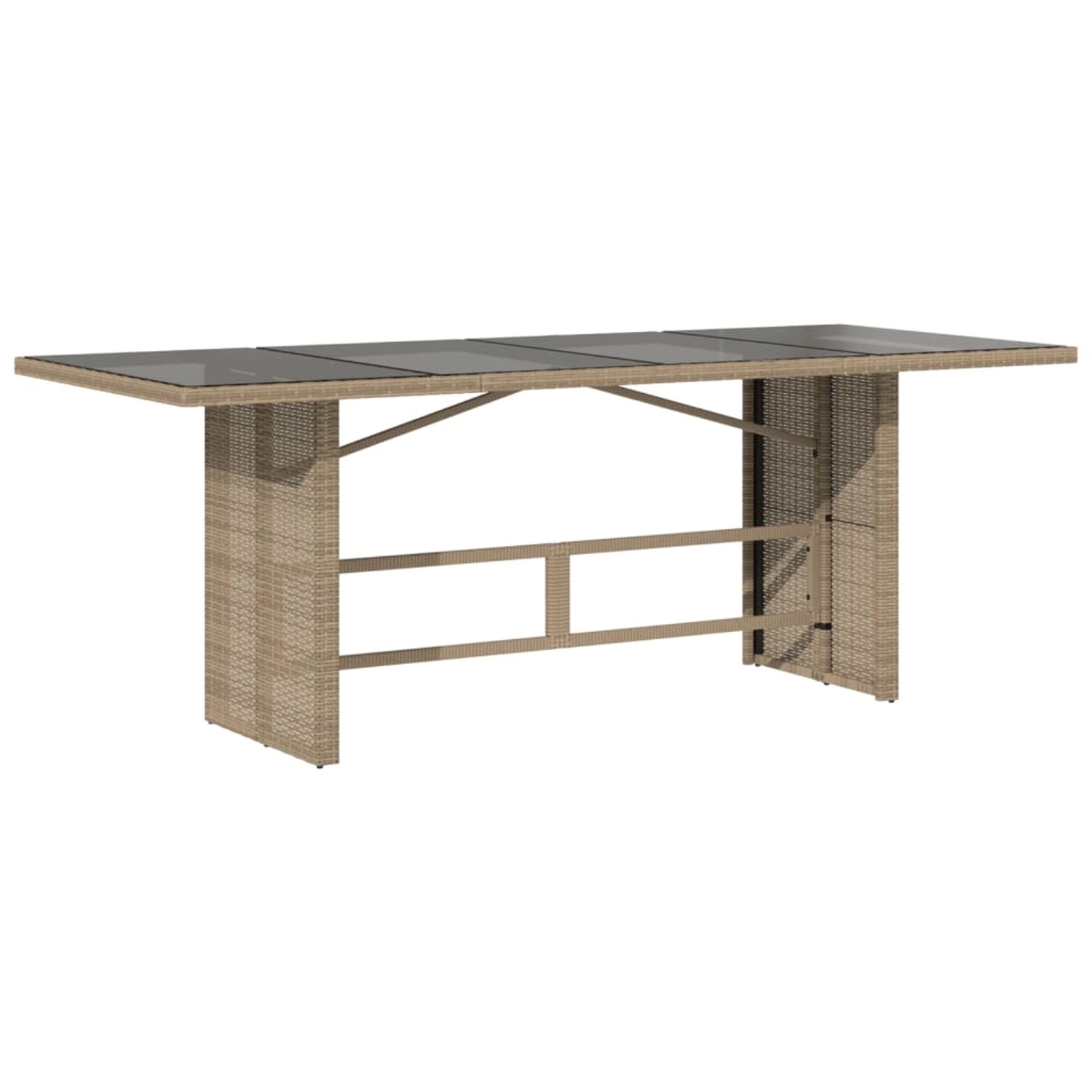 vidaXL Gartentisch mit Glasplatte Beige 190x80x75 cm Poly Rattan 365605 vidaXL Gartentisch mit Glasplatte Beige 190x80x75 cm Poly Rattan 365605 von VIDAXL