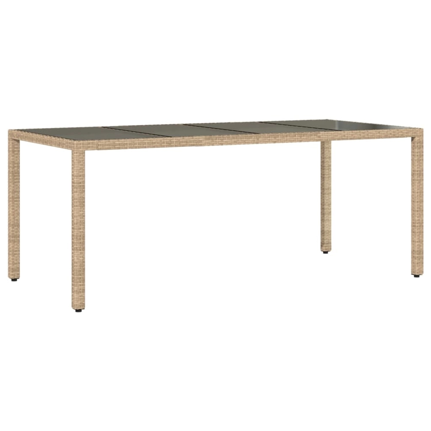 vidaXL Gartentisch mit Glasplatte Beige 190x90x75 cm Poly Rattan 365539 vidaXL Gartentisch mit Glasplatte Beige 190x90x75 cm Poly Rattan 365539 von VIDAXL