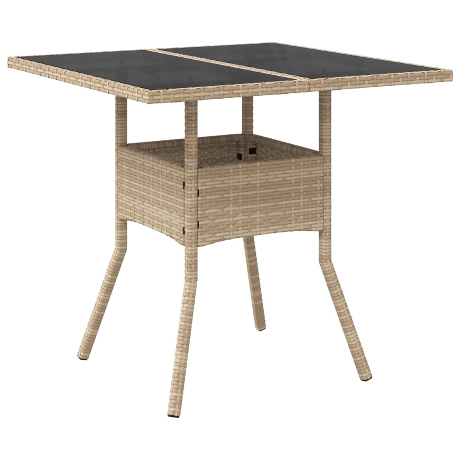 vidaXL Gartentisch mit Glasplatte Beige 80x80x75 cm Poly Rattan 365523 vidaXL Gartentisch mit Glasplatte Beige 80x80x75 cm Poly Rattan 365523 von VIDAXL