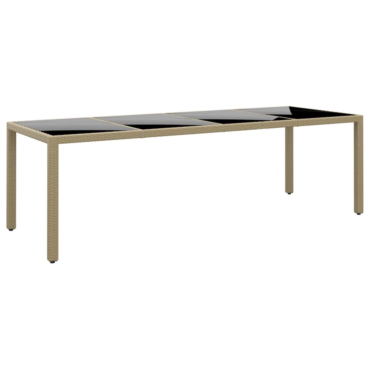 vidaXL Gartentisch mit Glasplatte Beige Poly Rattan 310594 vidaXL Gartentisch mit Glasplatte Beige Poly Rattan 310594 von VIDAXL