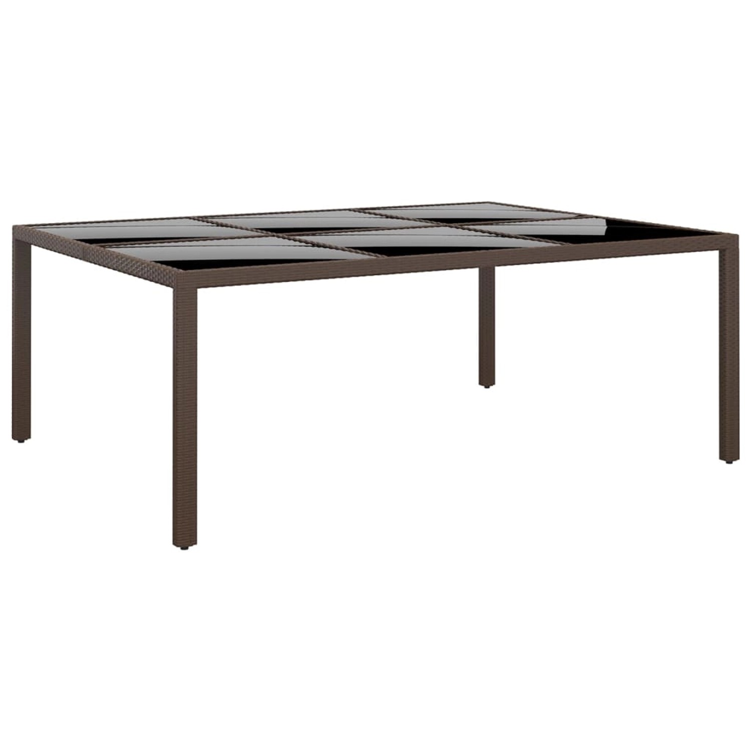 vidaXL Gartentisch mit Glasplatte Braun 200x150x75 cm Rattan 310589 vidaXL Gartentisch mit Glasplatte Braun 200x150x75 cm Rattan 310589 von VIDAXL