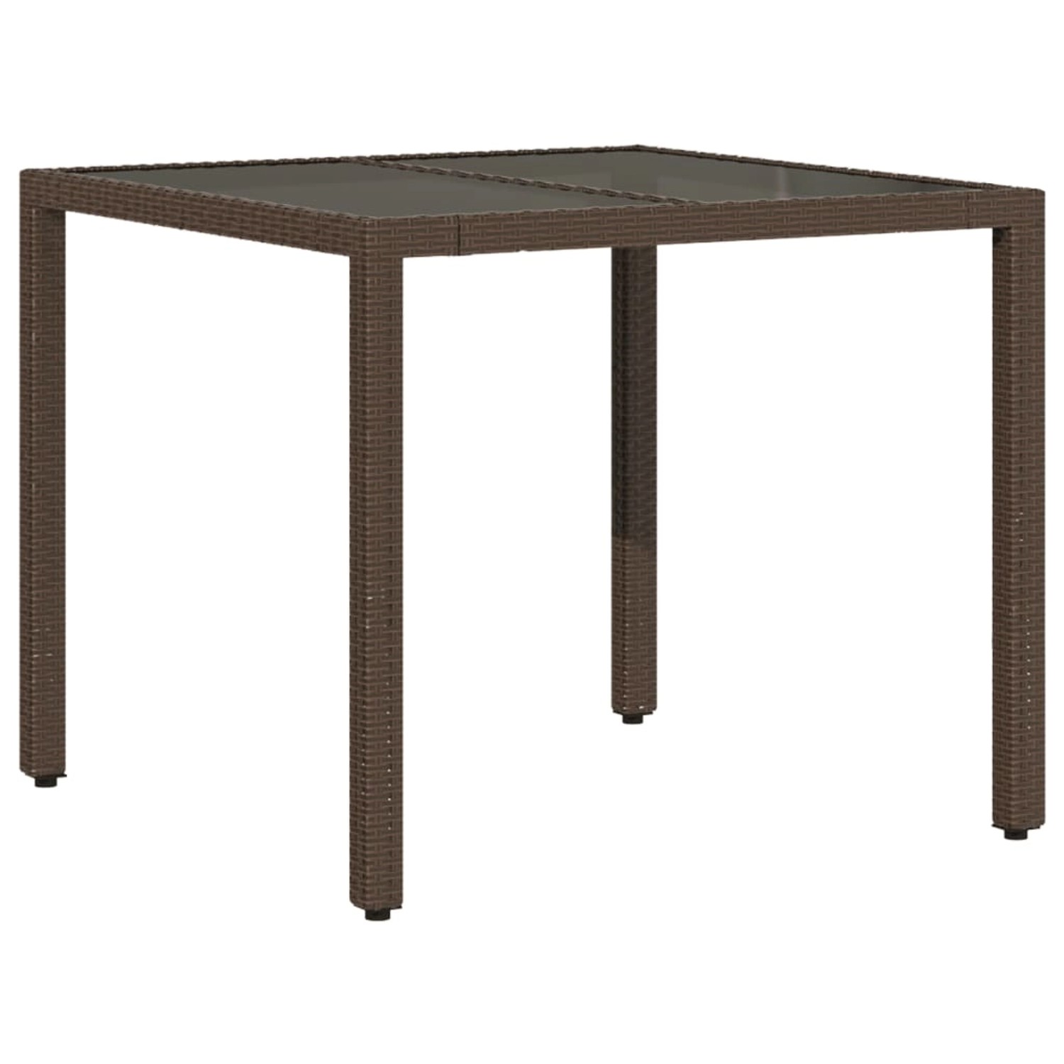 vidaXL Gartentisch mit Glasplatte Braun 90x90x75 cm Poly Rattan 365528 vidaXL Gartentisch mit Glasplatte Braun 90x90x75 cm Poly Rattan 365528 von VIDAXL