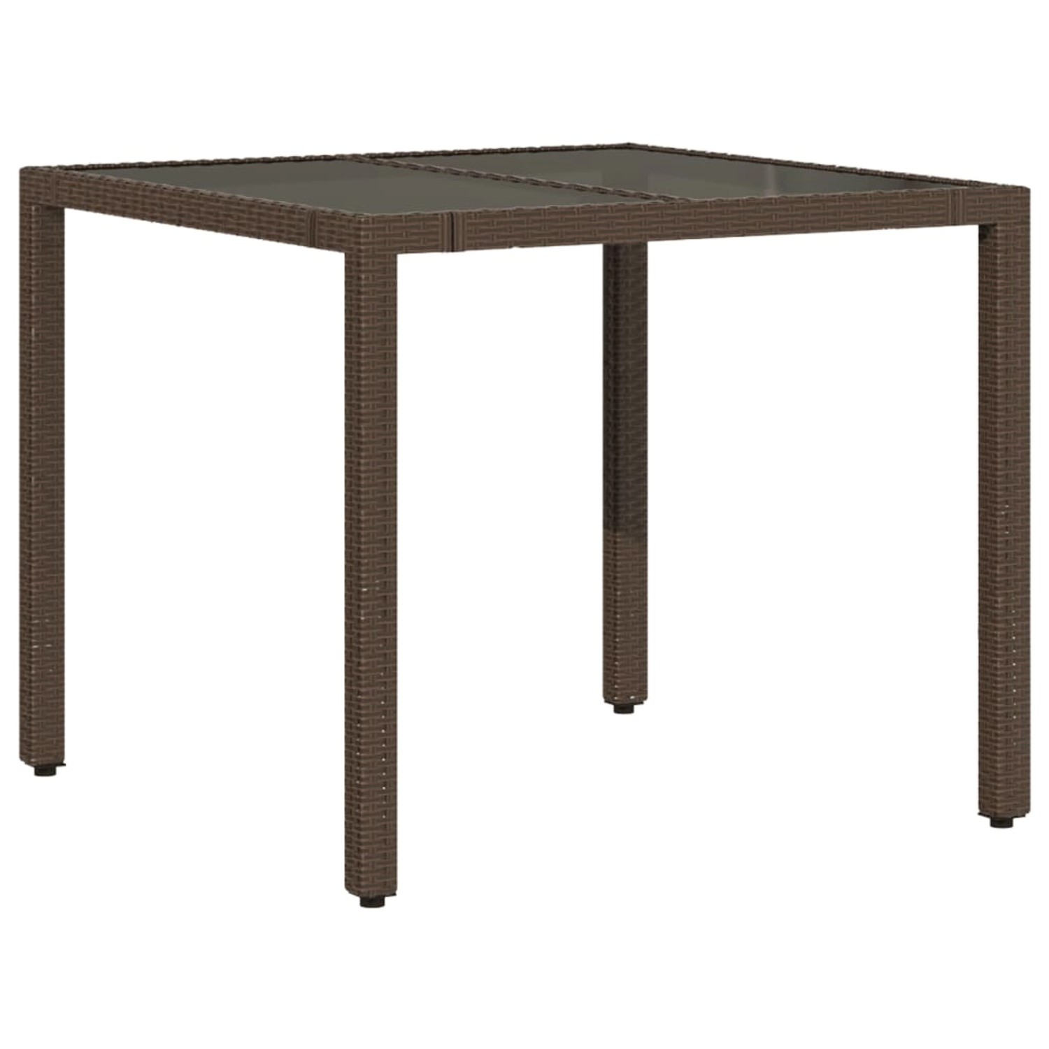 vidaXL Gartentisch mit Glasplatte Braun 90x90x75 cm Poly Rattan 365587 vidaXL Gartentisch mit Glasplatte Braun 90x90x75 cm Poly Rattan 365587 von VIDAXL