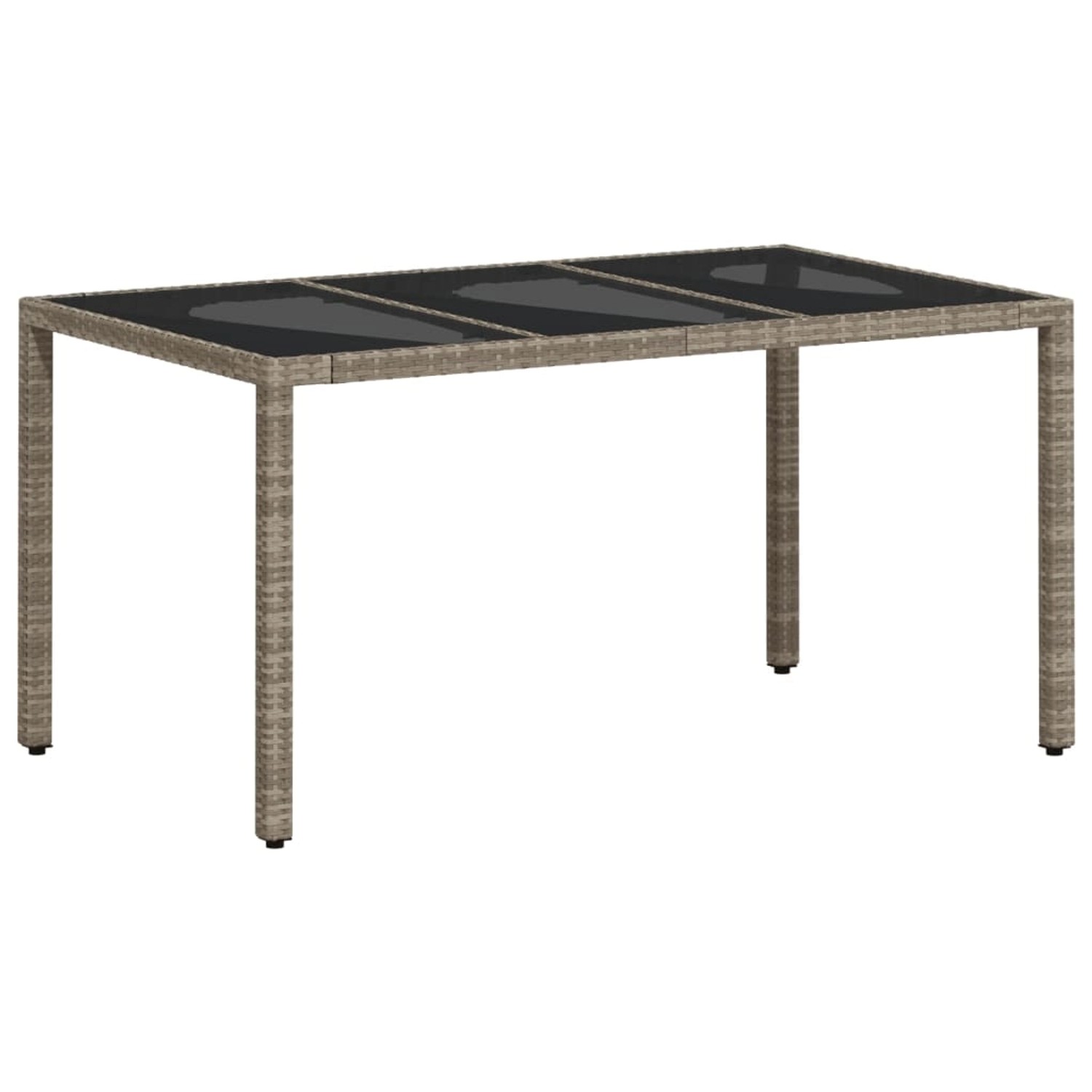 vidaXL Gartentisch mit Glasplatte Hellgrau 150x90x75 cm Poly Rattan 368125 vidaXL Gartentisch mit Glasplatte Hellgrau 150x90x75 cm Poly Rattan 368125 von VIDAXL