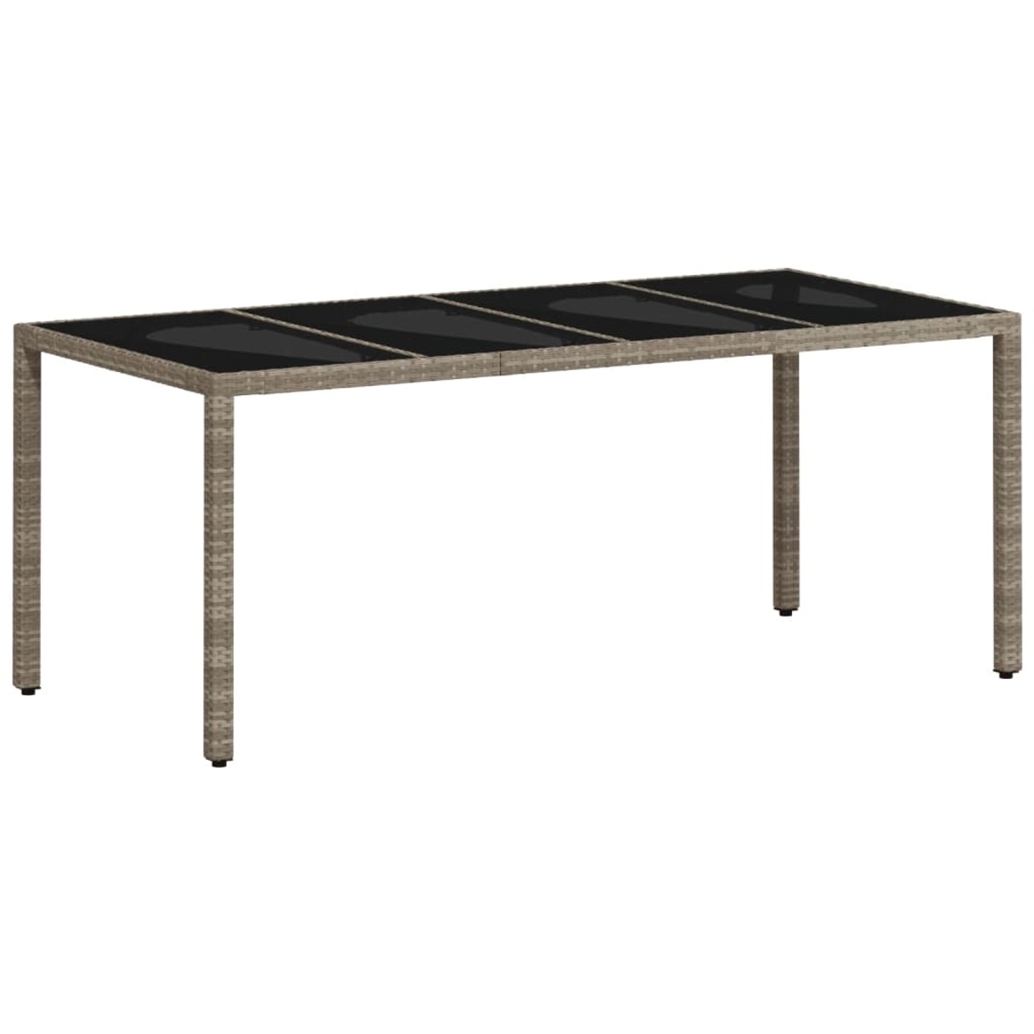vidaXL Gartentisch mit Glasplatte Hellgrau 190x90x75 cm Poly Rattan 368128 vidaXL Gartentisch mit Glasplatte Hellgrau 190x90x75 cm Poly Rattan 368128 von VIDAXL