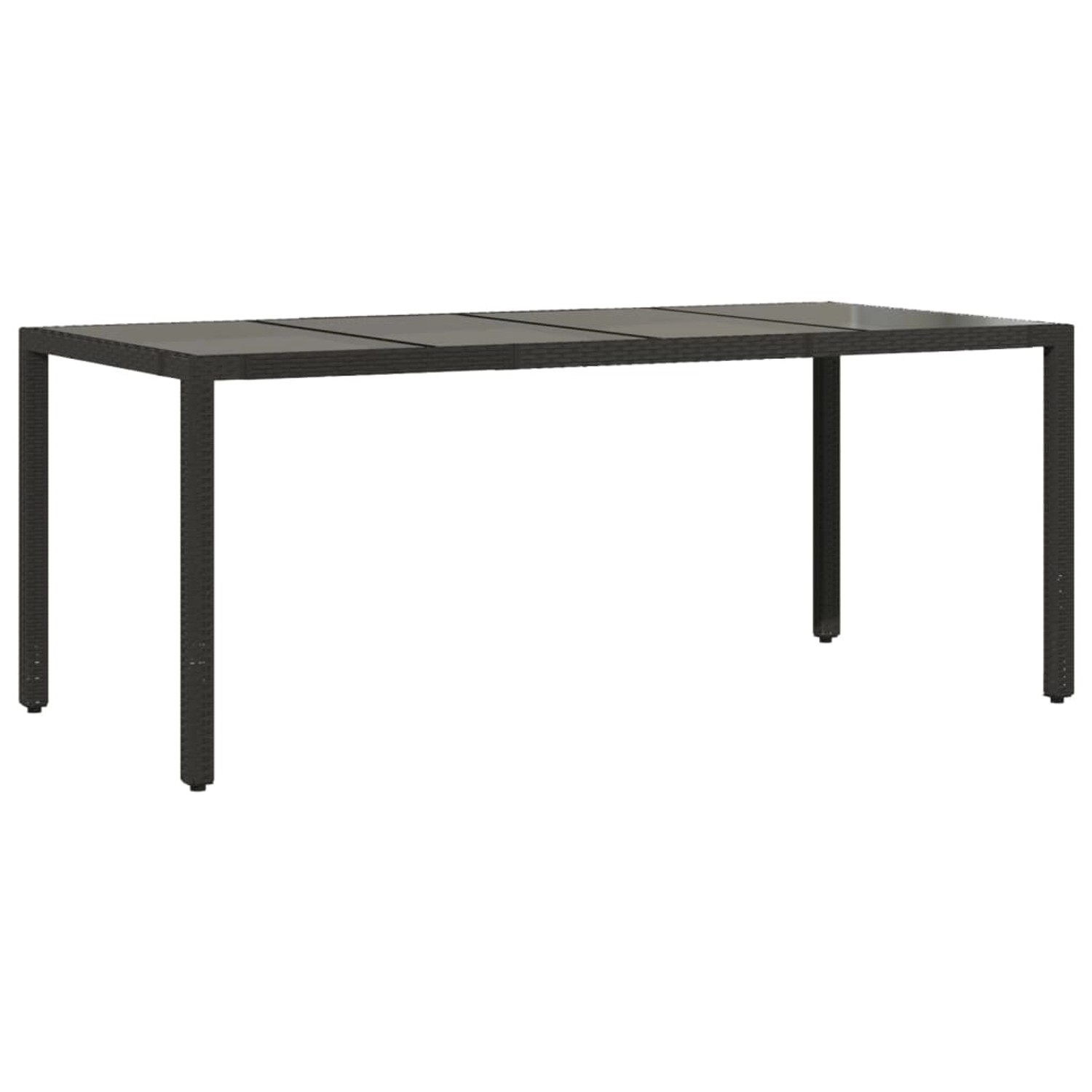 vidaXL Gartentisch mit Glasplatte Schwarz 190x90x75 cm Poly Rattan 365592 vidaXL Gartentisch mit Glasplatte Schwarz 190x90x75 cm Poly Rattan 365592 von VIDAXL