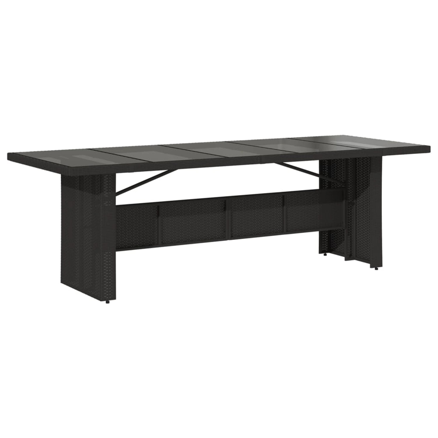 vidaXL Gartentisch mit Glasplatte Schwarz 240x90x75 cm Poly Rattan 365597 vidaXL Gartentisch mit Glasplatte Schwarz 240x90x75 cm Poly Rattan 365597 von VIDAXL
