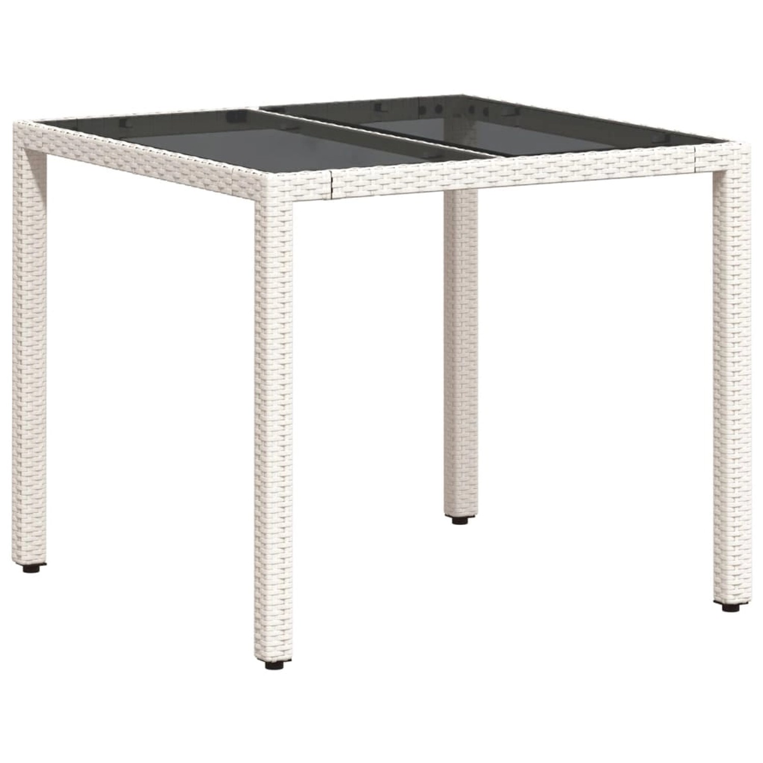 vidaXL Gartentisch mit Glasplatte Weiß 90x90x75 cm Poly Rattan 368123 vidaXL Gartentisch mit Glasplatte Weiß 90x90x75 cm Poly Rattan 368123 von VIDAXL