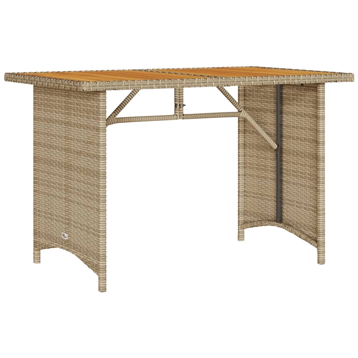 vidaXL Gartentisch mit Holzplatte Beige 110x68x70 cm Poly Rattan 366357 vidaXL Gartentisch mit Holzplatte Beige 110x68x70 cm Poly Rattan 366357 von VIDAXL