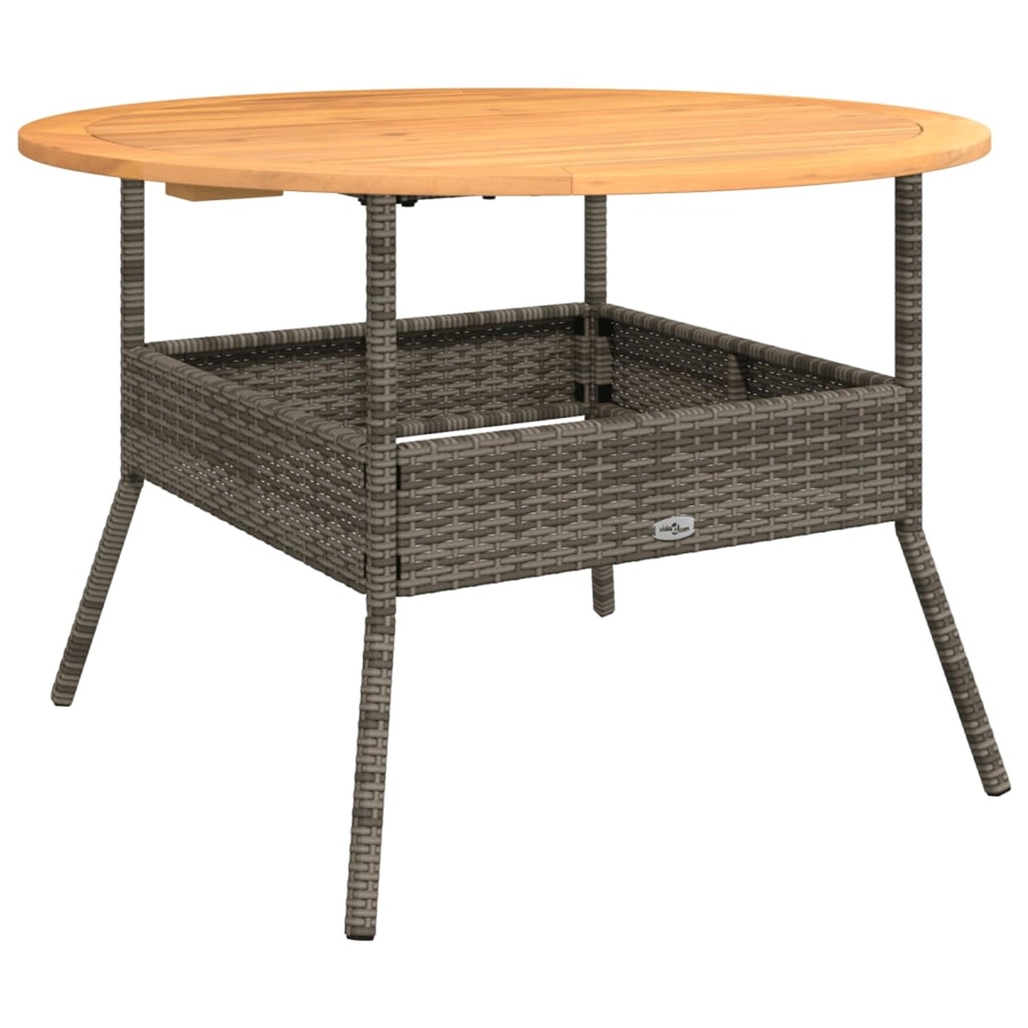 vidaXL Gartentisch mit Holzplatte Grau Ø110x71 cm Poly Rattan 368626 vidaXL Gartentisch mit Holzplatte Grau Ø110x71 cm Poly Rattan 368626 von VIDAXL