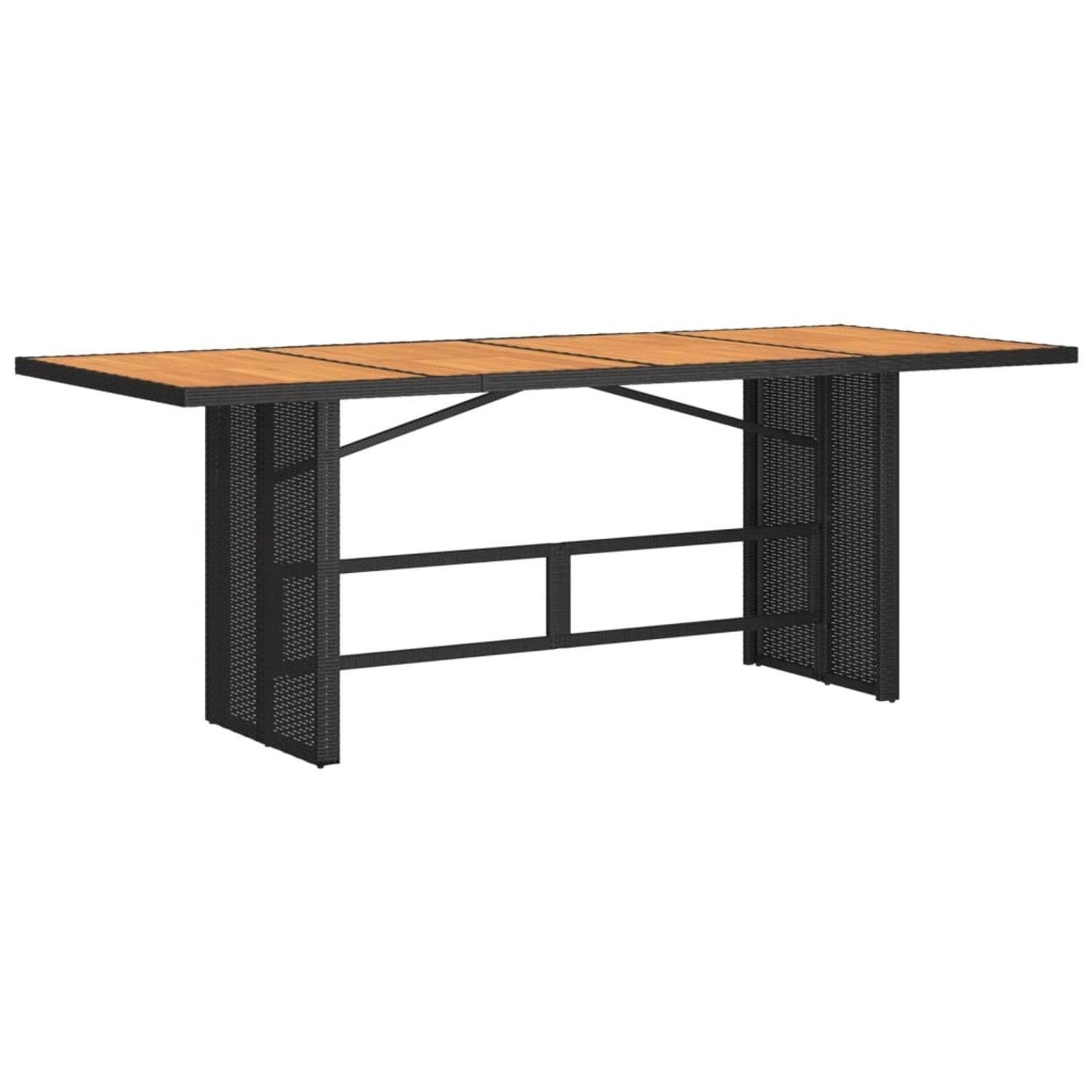 vidaXL Gartentisch mit Holzplatte Schwarz 190x80x75 cm Poly Rattan 365600 vidaXL Gartentisch mit Holzplatte Schwarz 190x80x75 cm Poly Rattan 365600 von VIDAXL