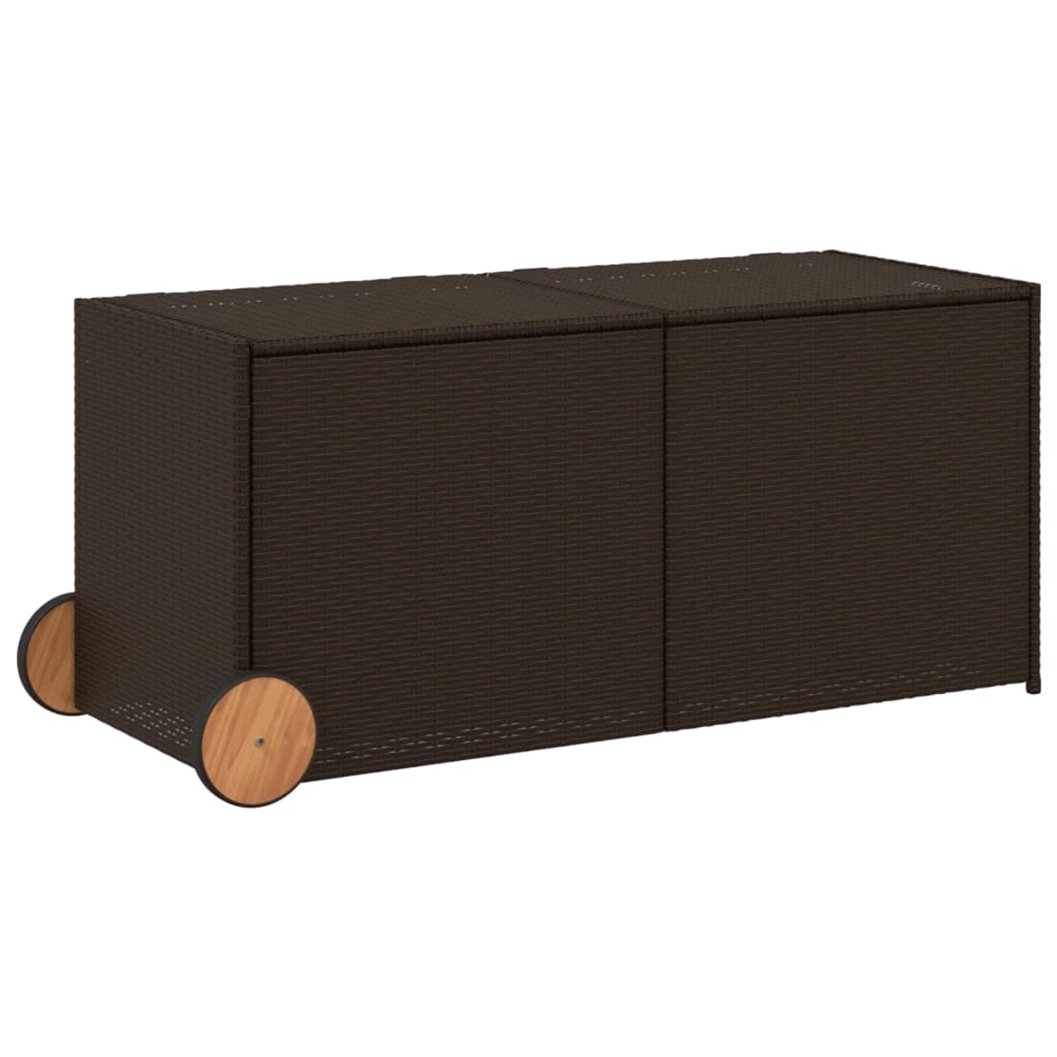 vidaXL Gartentruhe mit Rollen Braun 283L Poly Rattan vidaXL Gartentruhe mit Rollen Braun 283L Poly Rattan von VIDAXL
