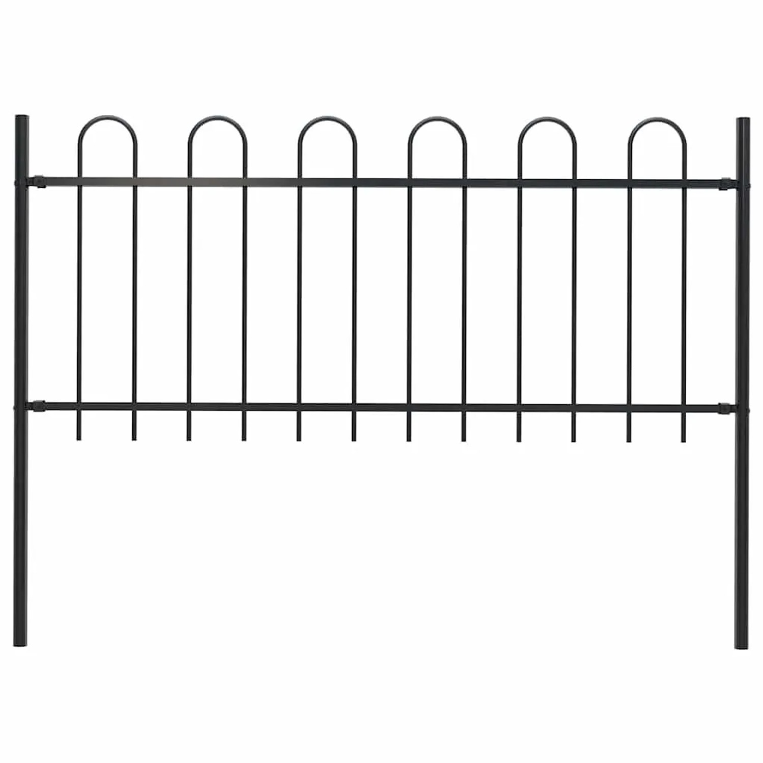 vidaXL Gartenzaun mit Rundbogen Stahl 181 x 100 cm Schwarz 144930 vidaXL Gartenzaun mit Rundbogen Stahl 181 x 100 cm Schwarz 144930 von VIDAXL
