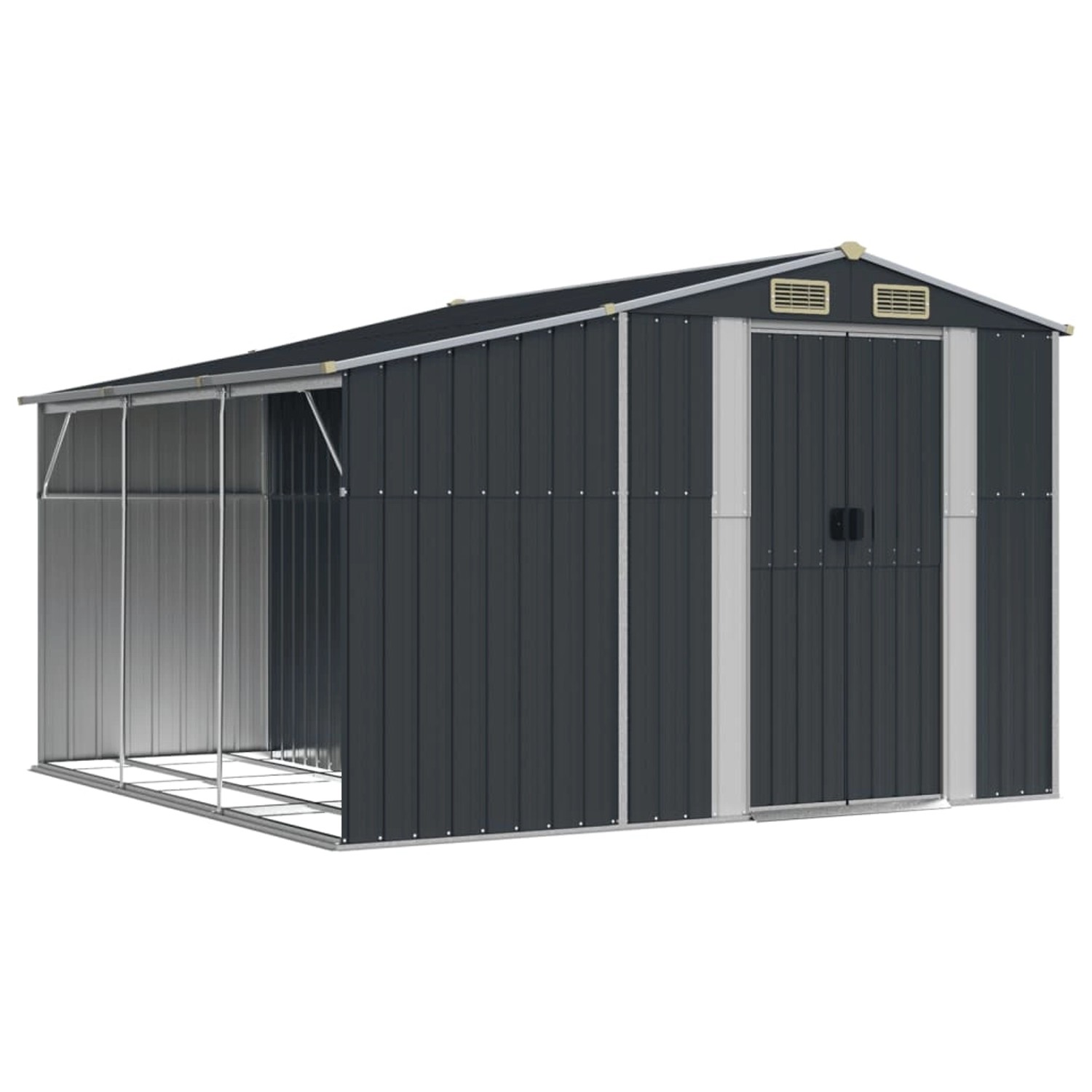 vidaXL Gerätehaus Anthrazit 277x279x179 cm Verzinkter Stahl 1848809 von VIDAXL