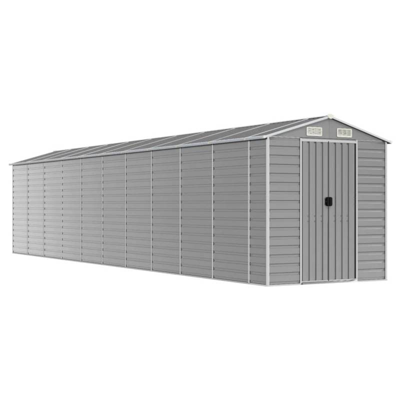 vidaXL Gerätehaus Hellgrau 191x895x198 cm Verzinkter Stahl 1844897 von VIDAXL