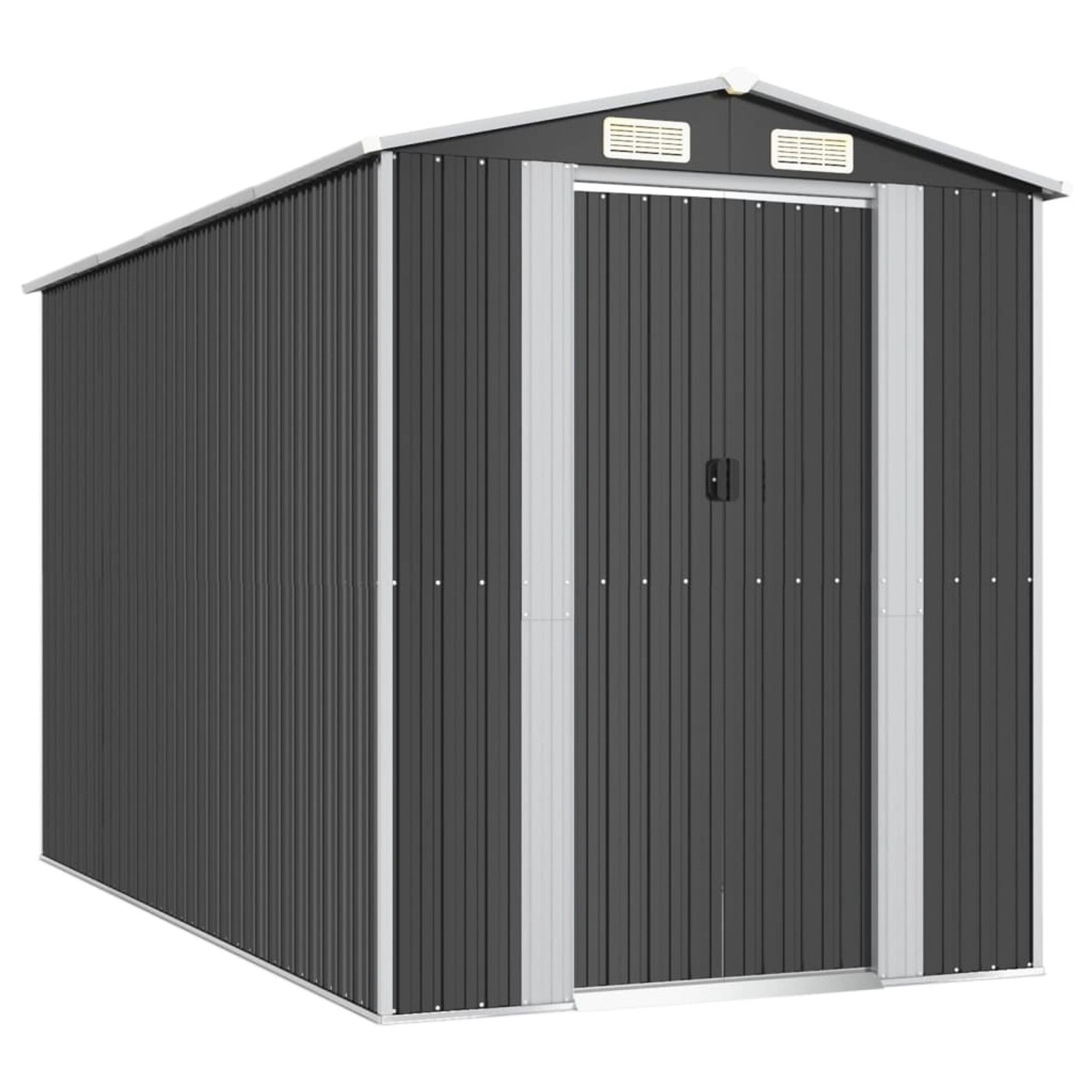 vidaXL Geräteschuppen Anthrazit 192x357x223 cm Verzinkter Stahl 1395218 von VIDAXL