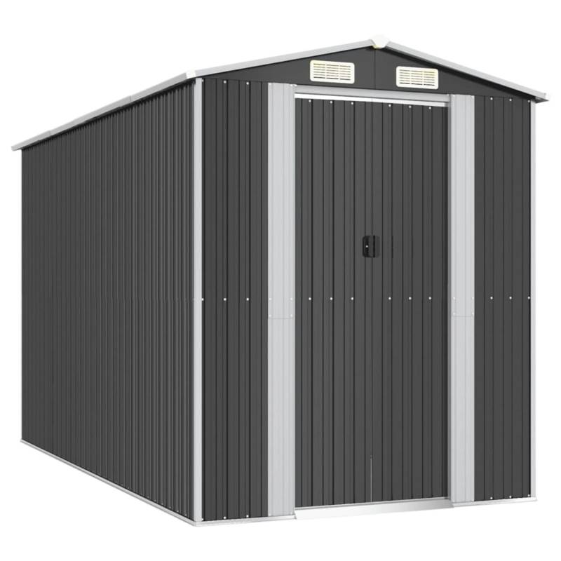 vidaXL Geräteschuppen Anthrazit 192x357x223 cm Verzinkter Stahl 1395218 von VIDAXL