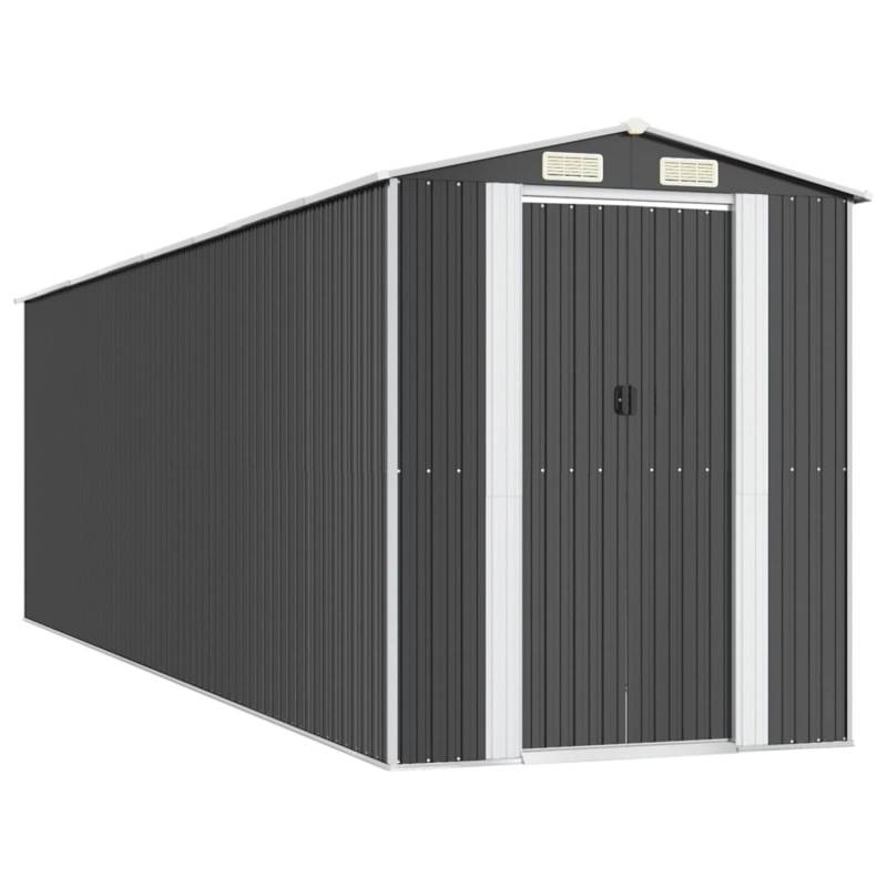 vidaXL Geräteschuppen Anthrazit 192x689x223 cm Verzinkter Stahl 1388581 von VIDAXL