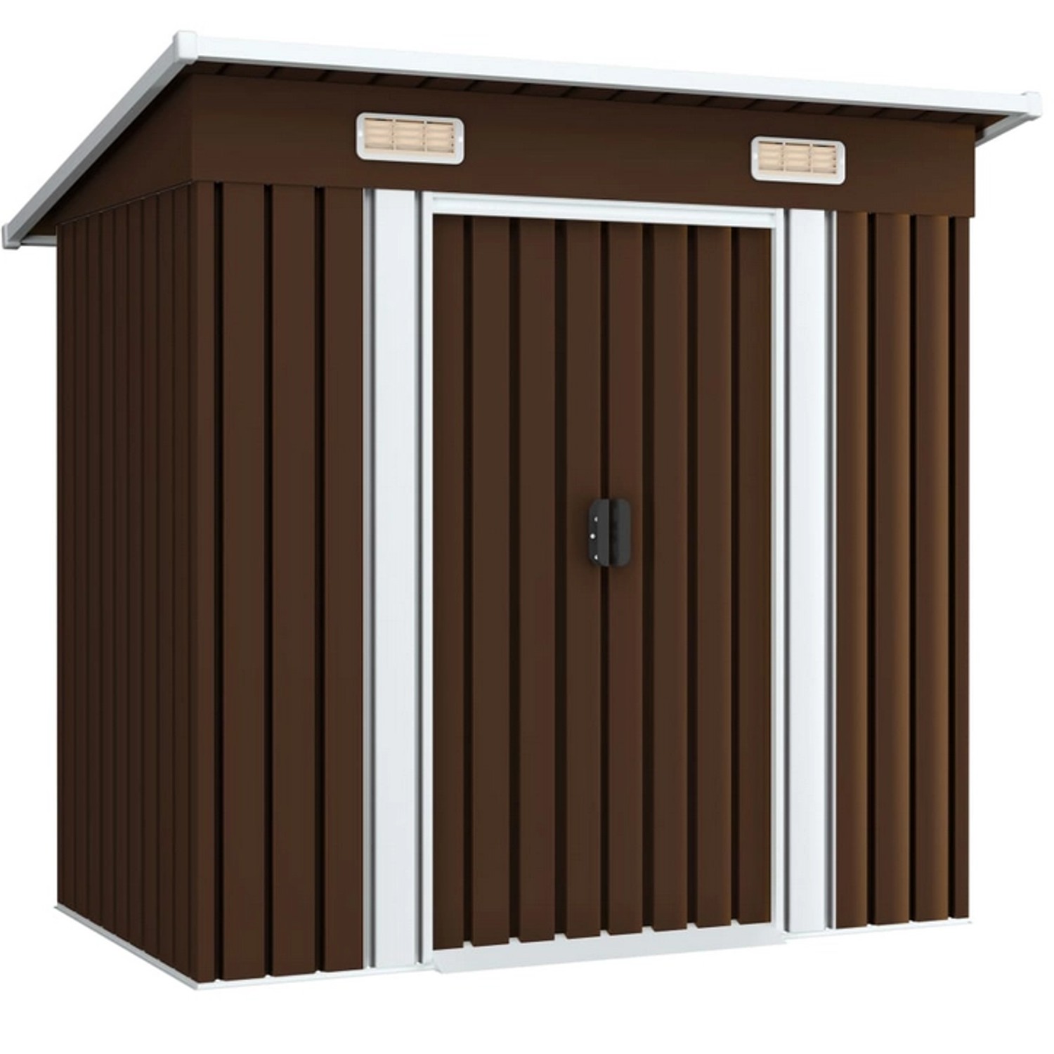 vidaXL Geräteschuppen Braun 194x121x181 cm Stahl 661641 vidaXL Geräteschuppen Braun 194x121x181 cm Stahl 661641 von VIDAXL