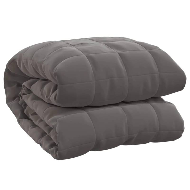 vidaXL Gewichtsdecke Grau 135x200 cm 10 kg Stoff Modell 1 von VIDAXL