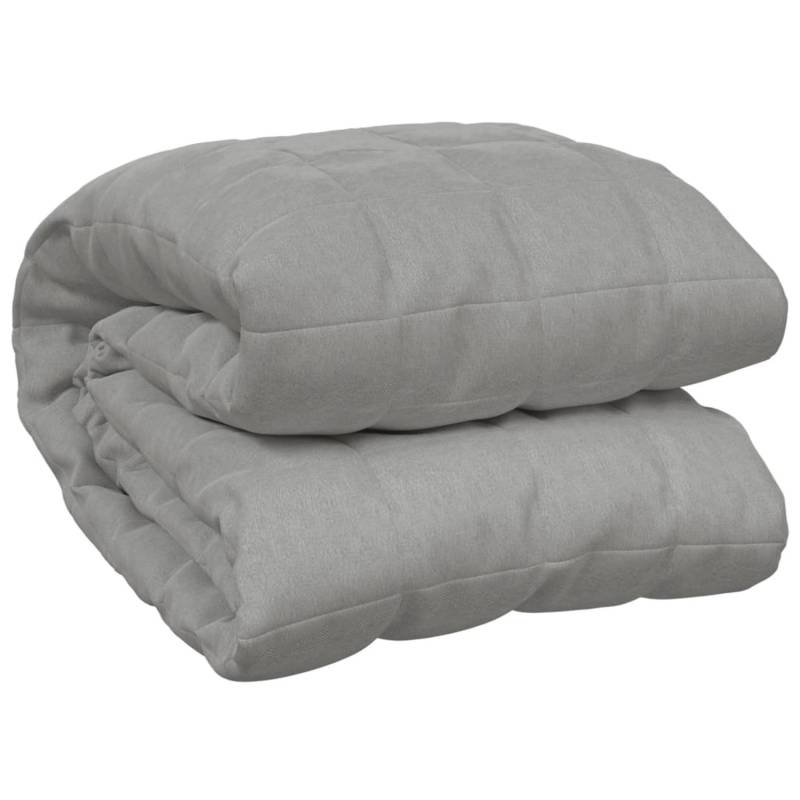 vidaXL Gewichtsdecke Grau 152x203 cm 11 kg Stoff von VIDAXL