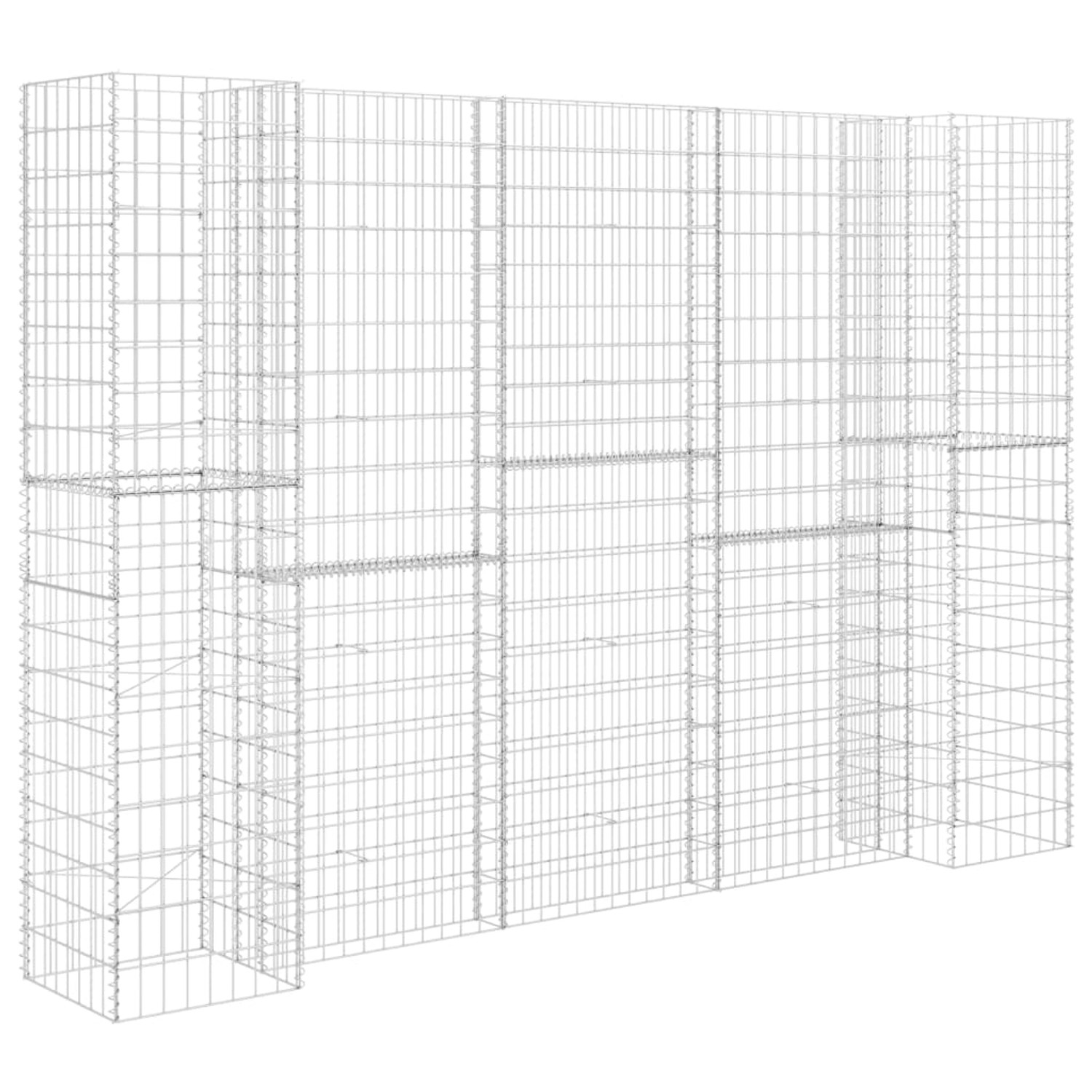 vidaXL H-förmiger Gabionen-Pflanzkürb Stahldraht 260x40x180 cm 596740 vidaXL H-förmiger Gabionen-Pflanzkürb Stahldraht 260x40x180 cm 596740 von VIDAXL