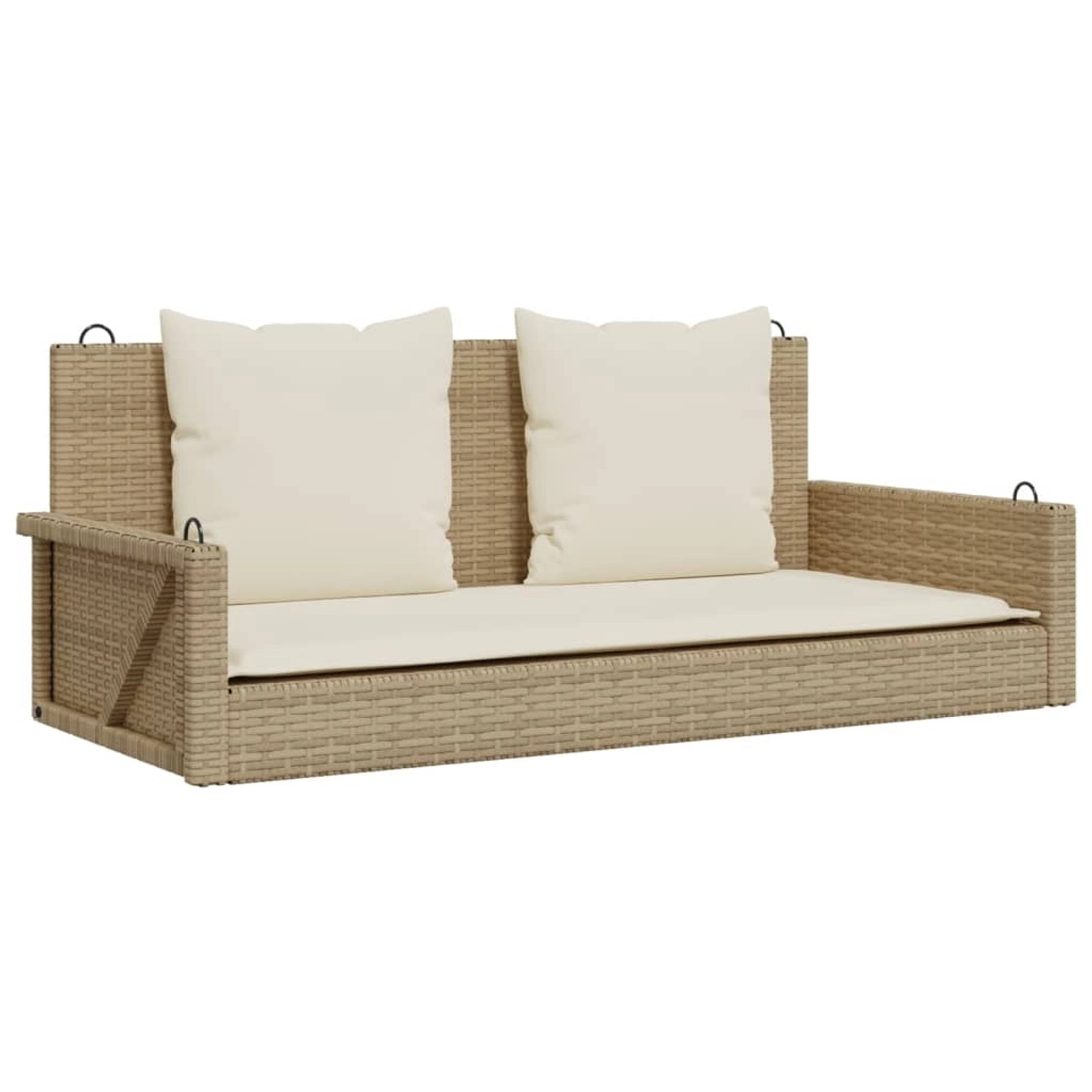 vidaXL Hängebank mit Kissen Beige 119x56x48 cm Poly Rattan 365632 vidaXL Hängebank mit Kissen Beige 119x56x48 cm Poly Rattan 365632 von VIDAXL