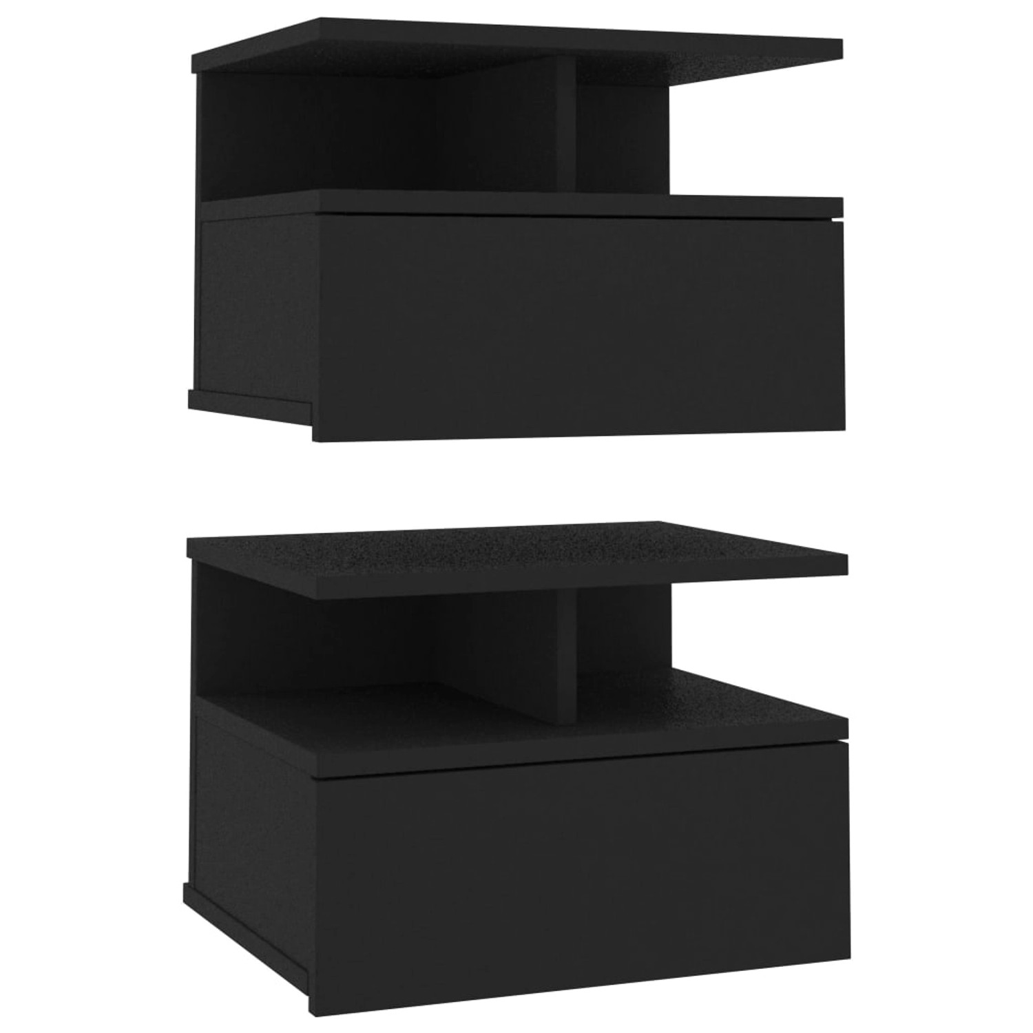 vidaXL Hängende Nachttische 2 Stk Schwarz 40x31x27 cm Holzwerkstoff vidaXL Hängende Nachttische 2 Stk Schwarz 40x31x27 cm Holzwerkstoff von VIDAXL