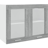 vidaXL Hängeschrank Glas Grau Sonoma 80x31x60 cm Holzwerkstoff vidaXL Hängeschrank Glas Grau Sonoma 80x31x60 cm Holzwerkstoff von VIDAXL